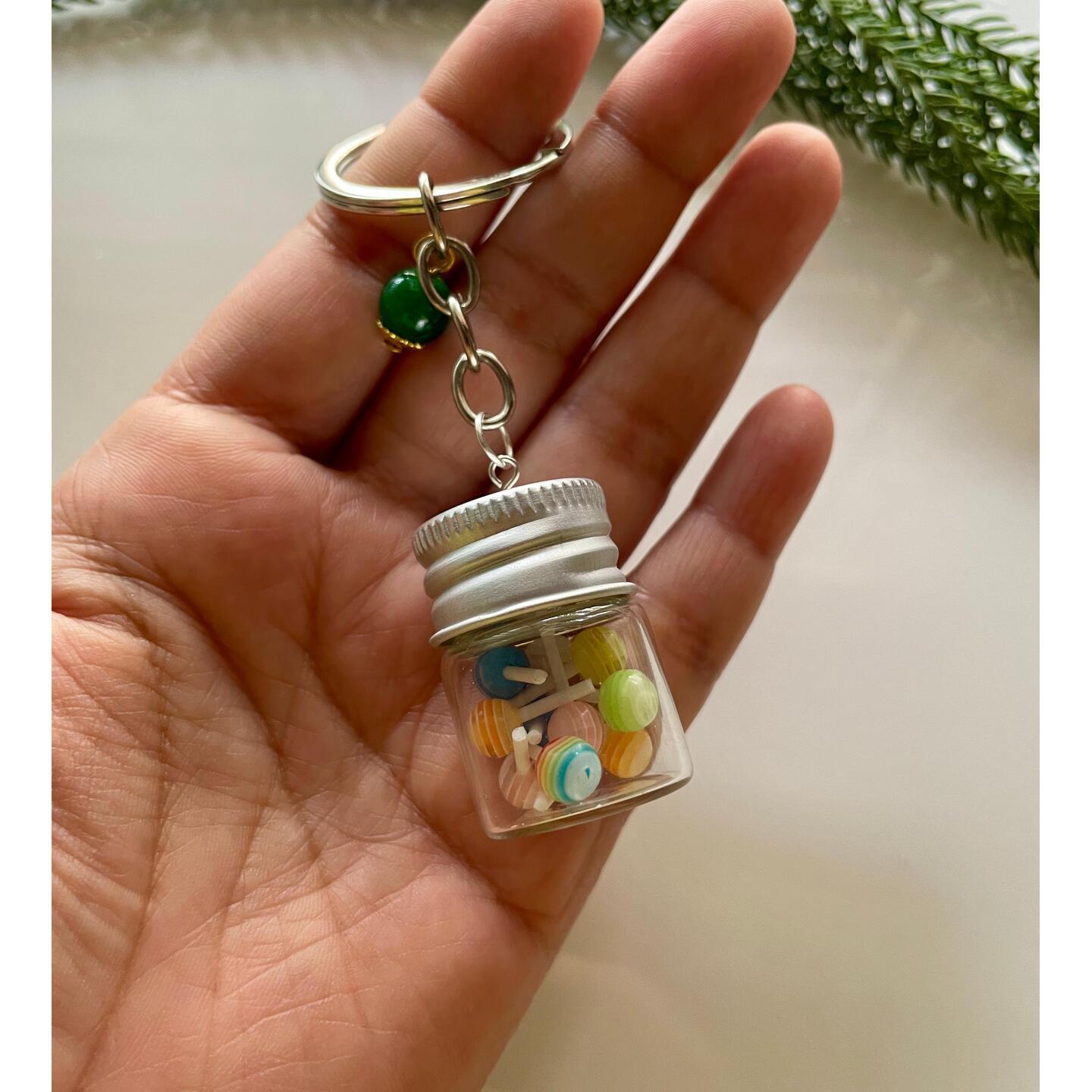 Miniature Candy Jar Keychain