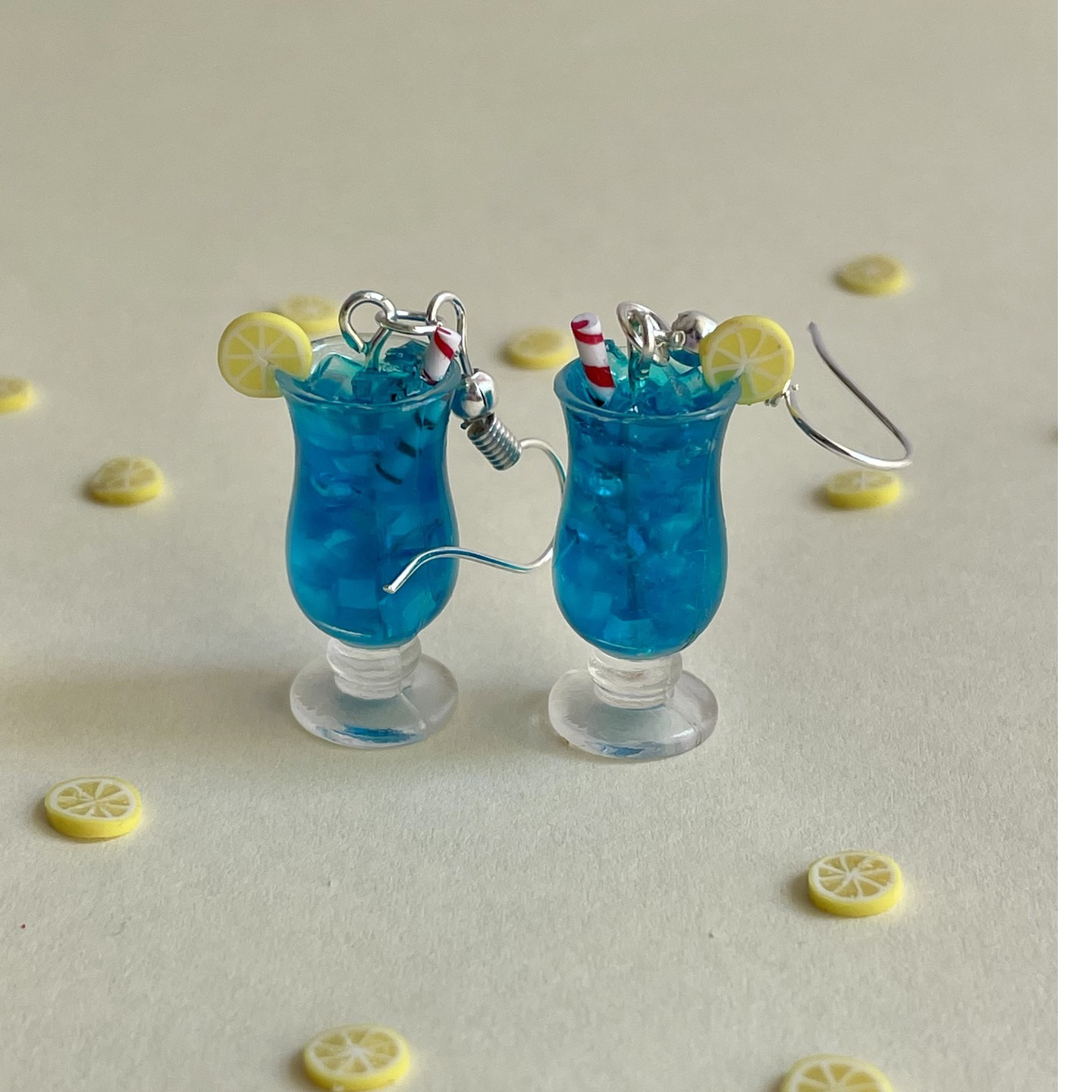 Miniature Blue Lagoon Mocktail Earrings