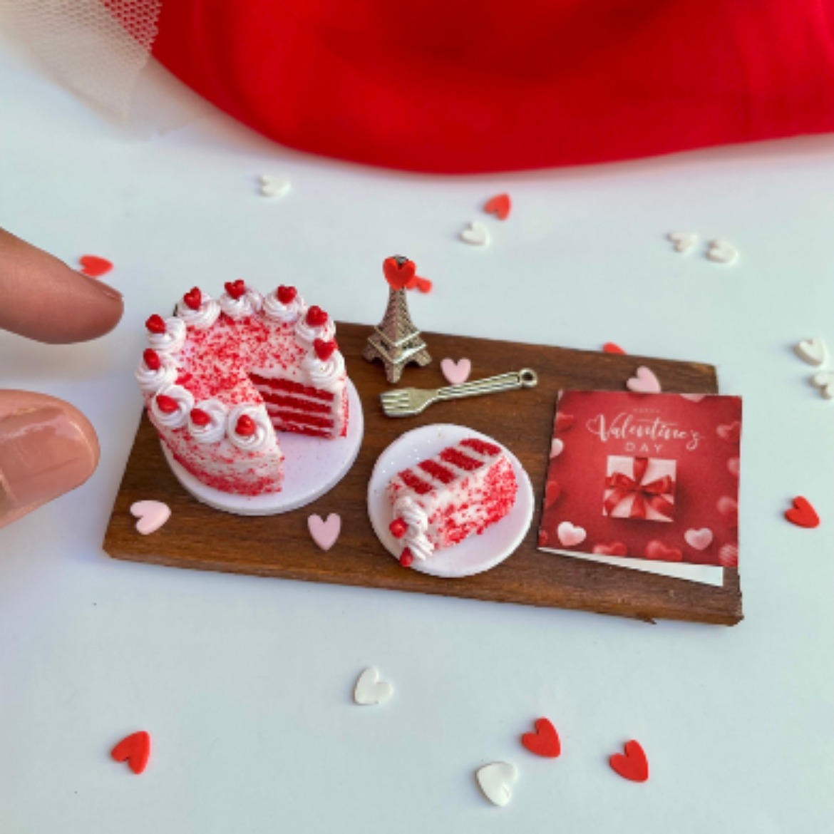 Miniature Red Velvet Cake Fridge Magnet