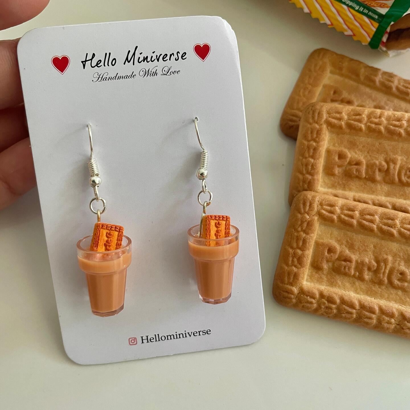 Miniature Chai Biscuit Earrings