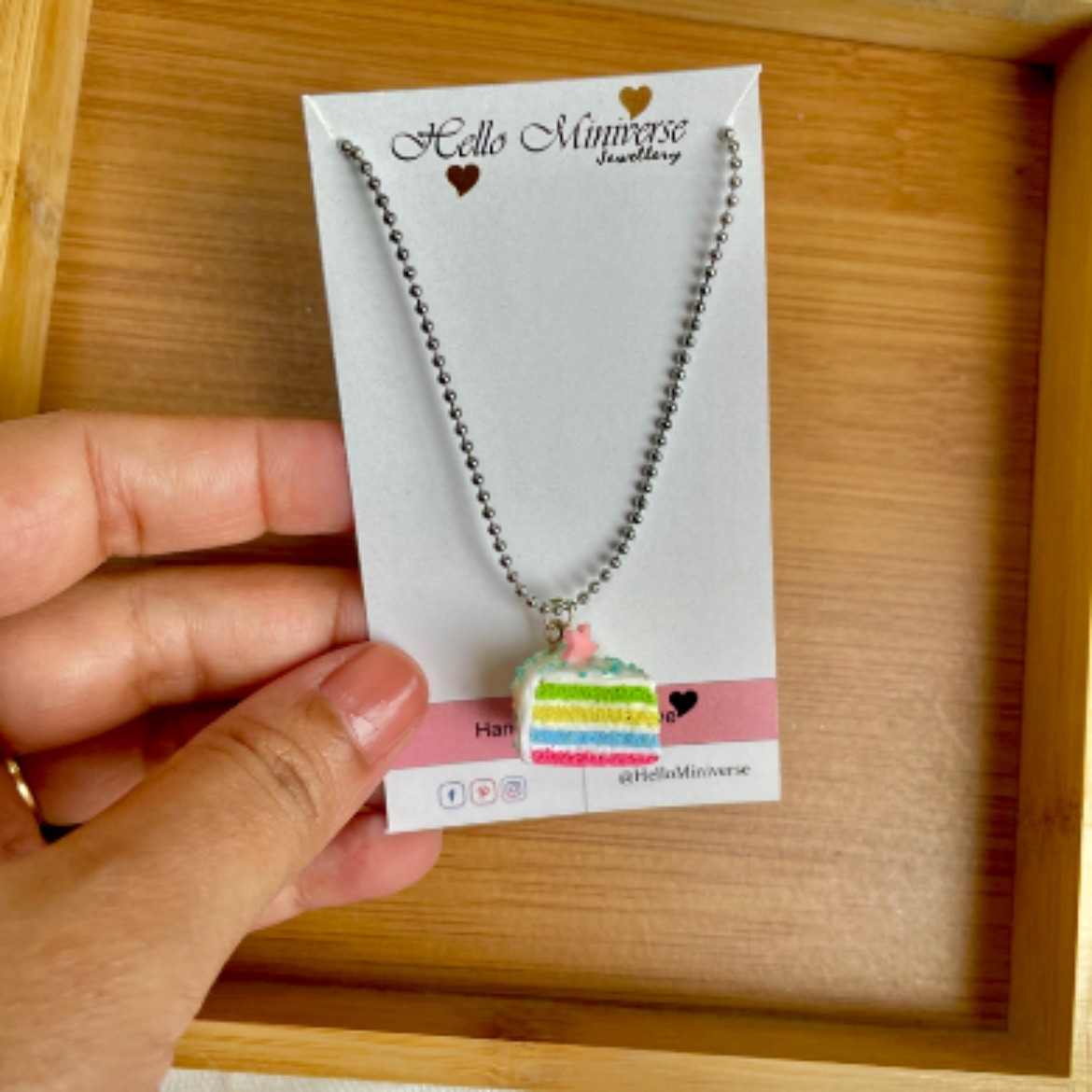 Rainbow Cake Necklace
