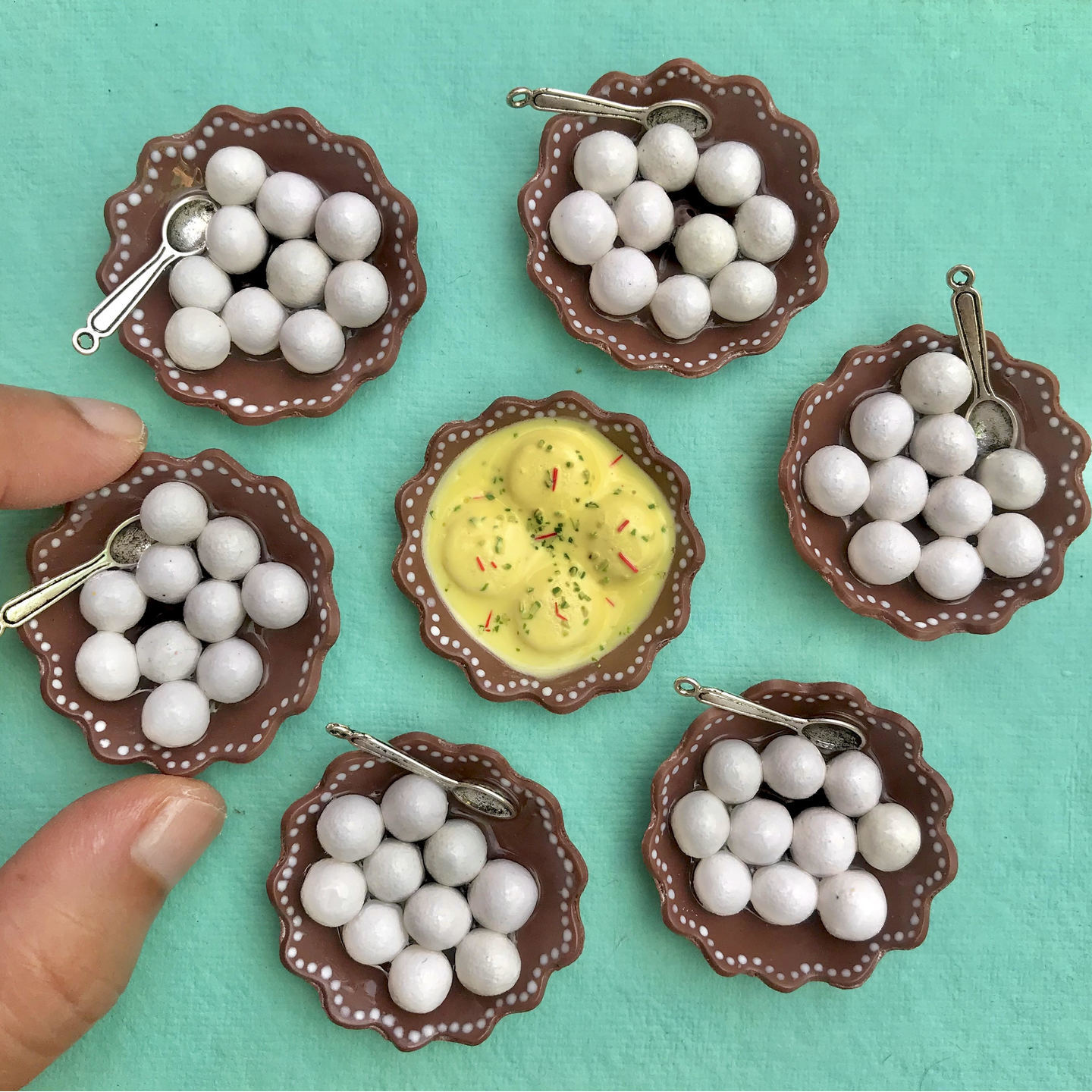Miniature Rasgulla Fridge Magnet