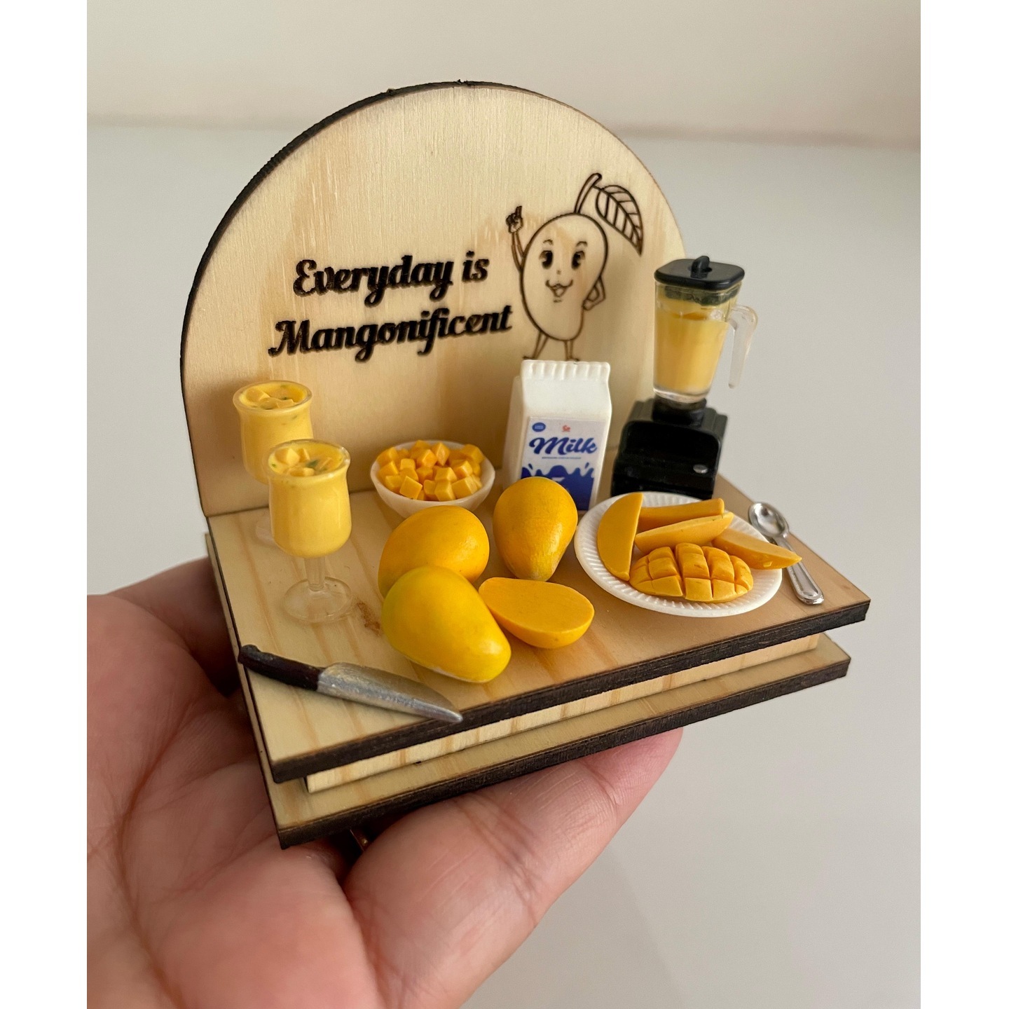 Miniature Mango Shake Fridge Magnet