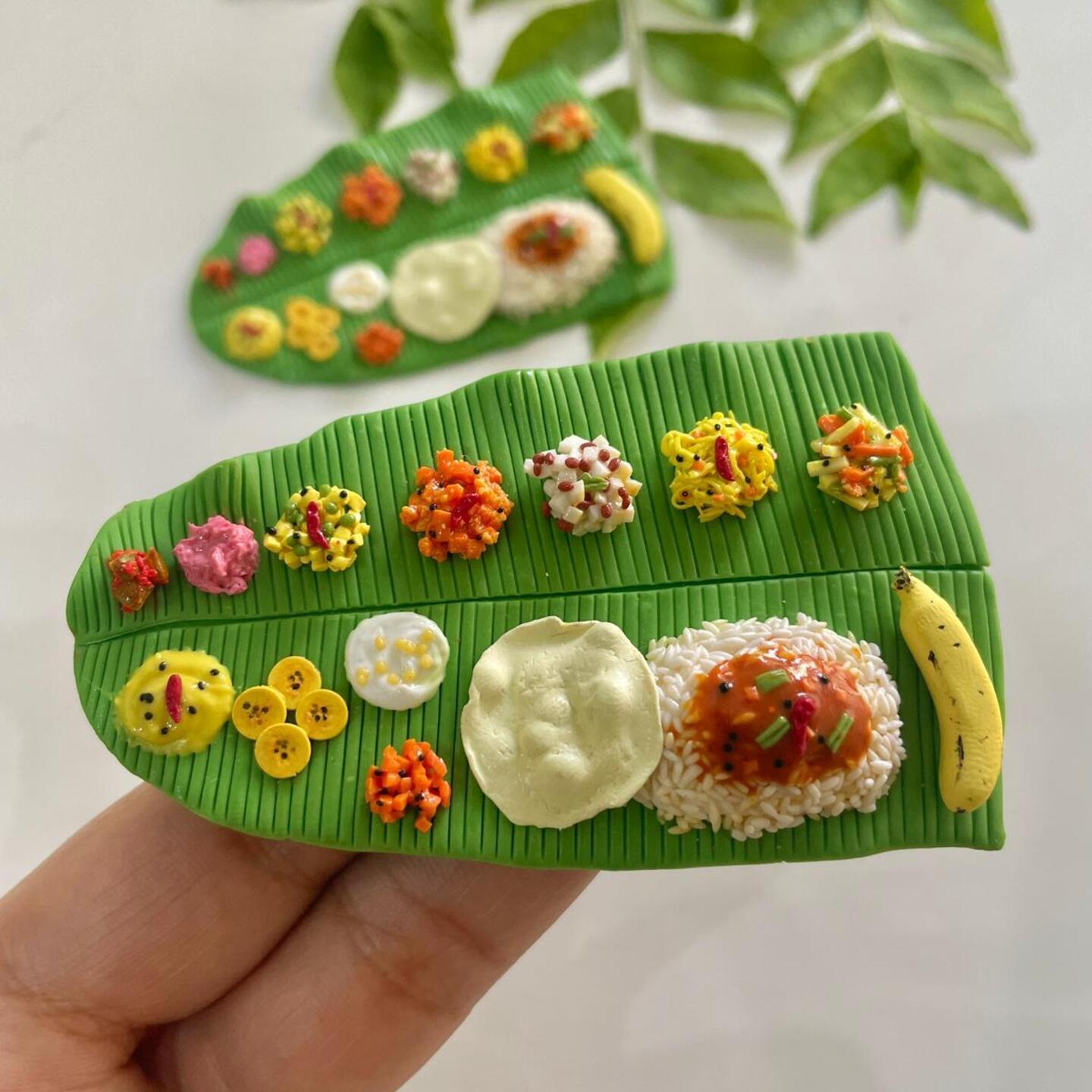 Miniature Sadya Fridge Magnet