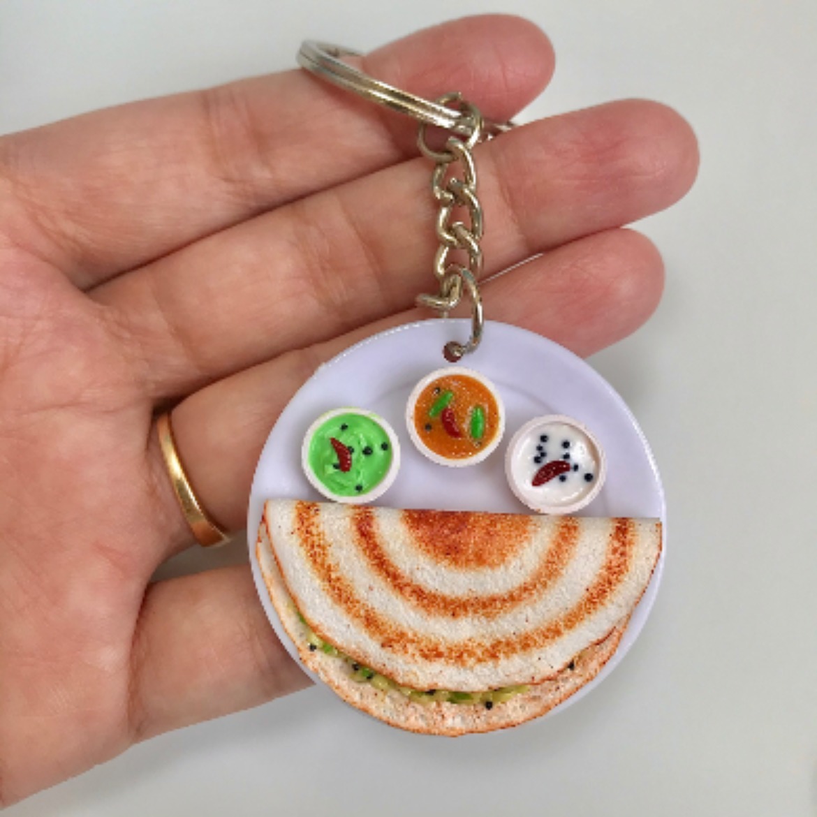 Miniature Dosa Keychain