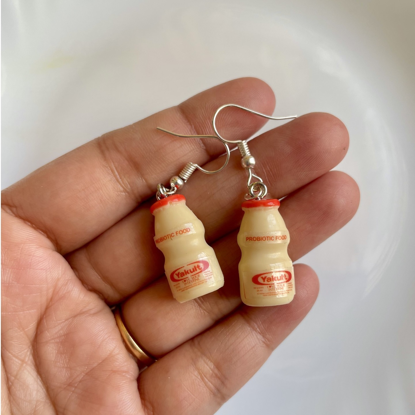 Miniature Yakult Probiotic Health Drink Earrings