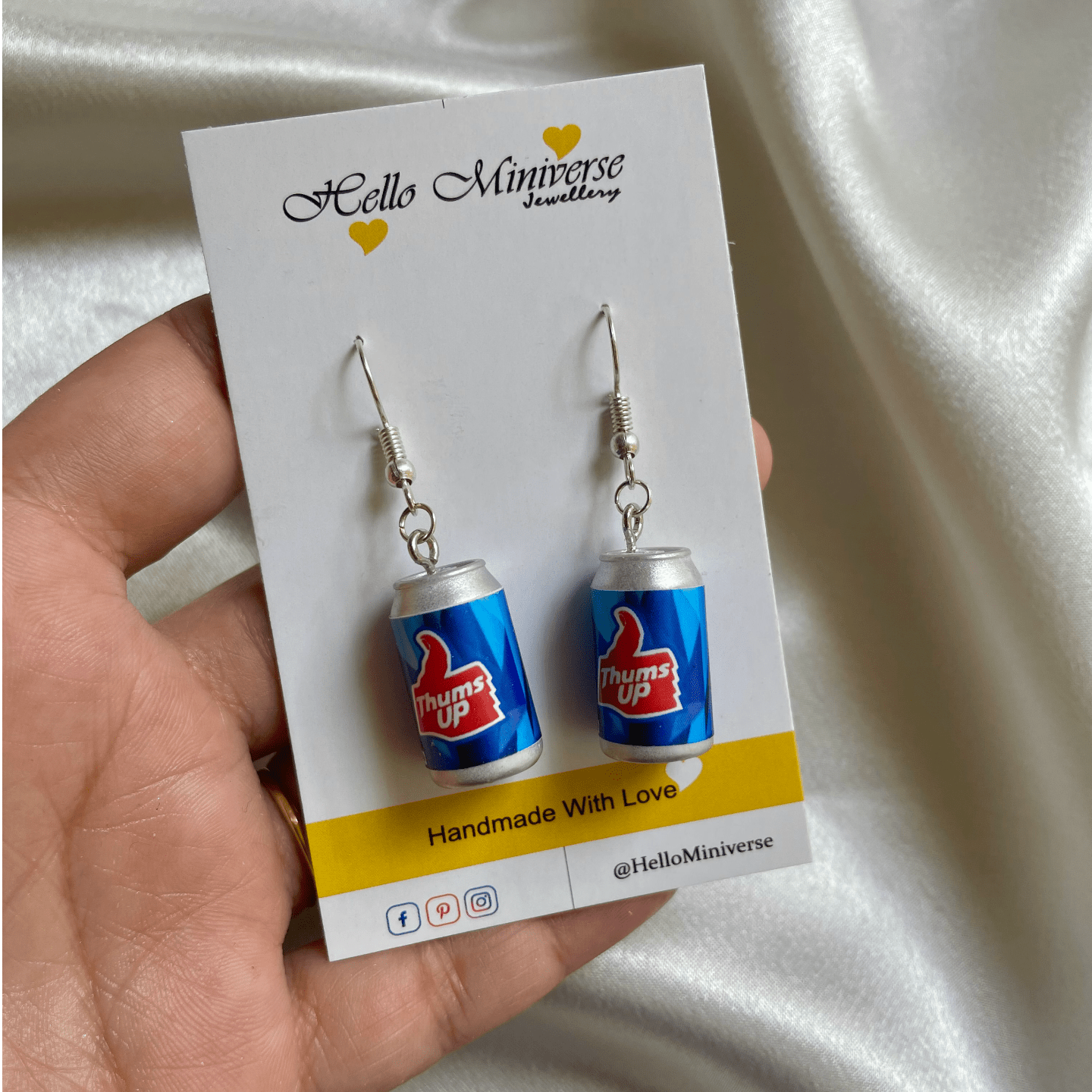 Miniature Thumps-Up Can Earrings