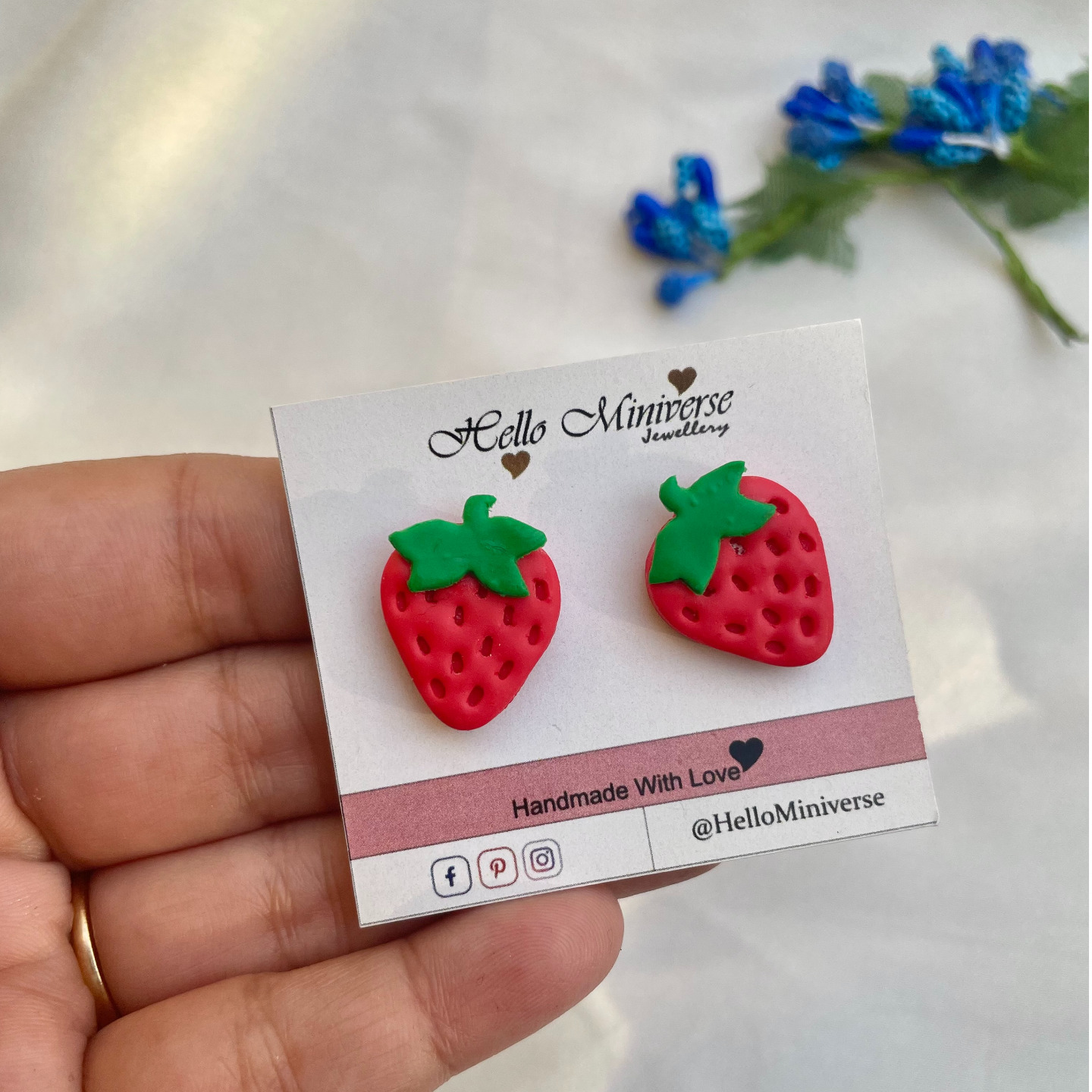 Miniature Strawberry Earrings