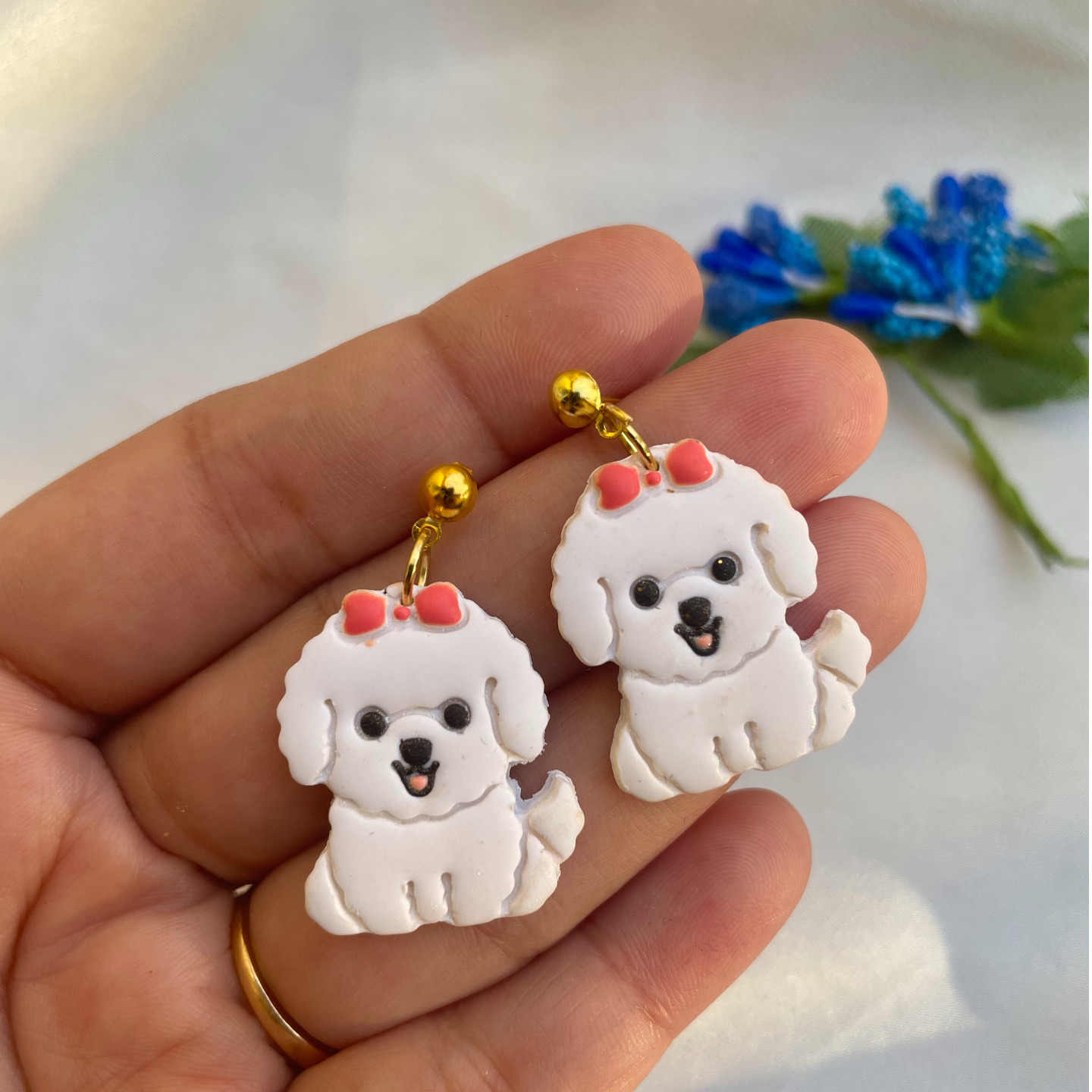 Miniature Puppy Earrings