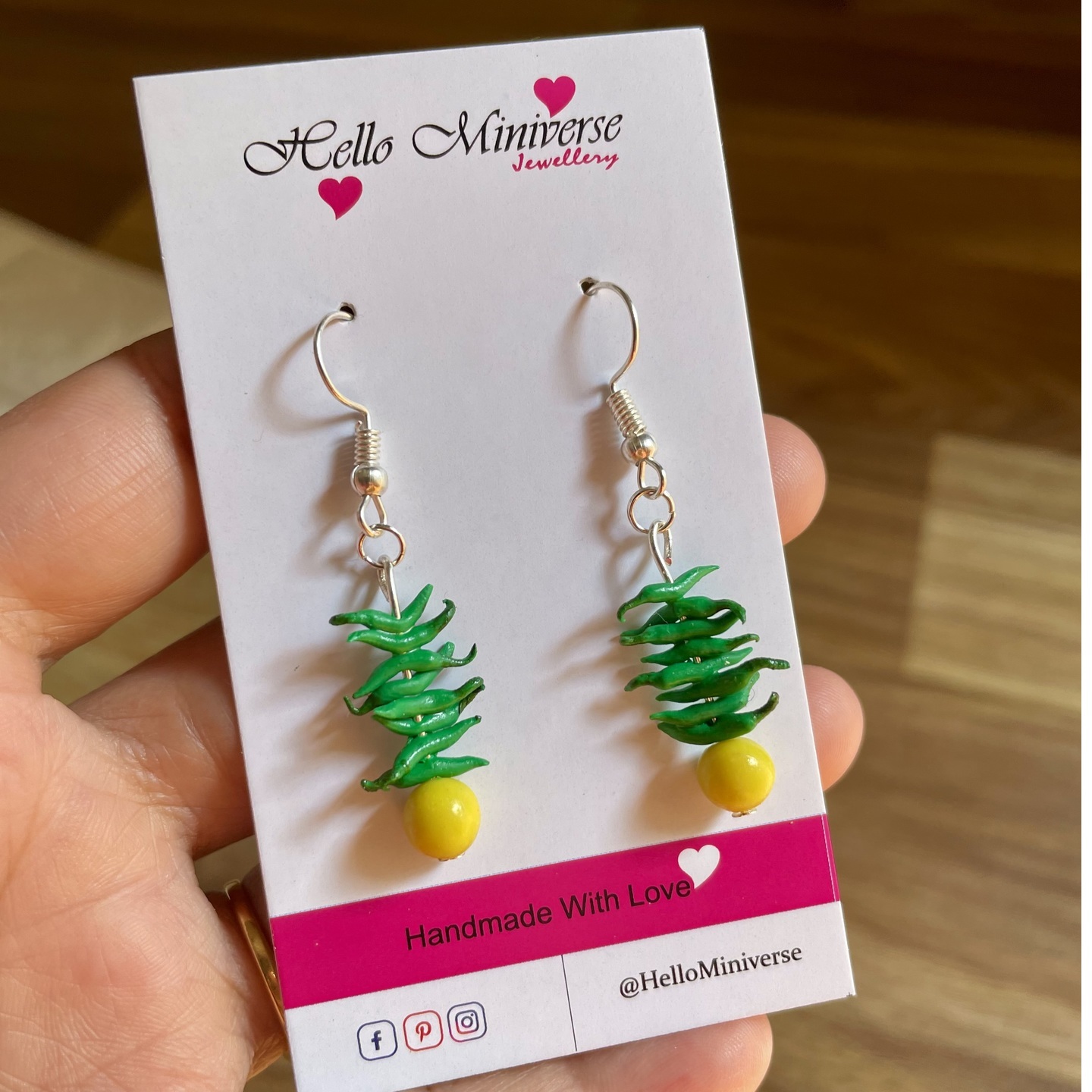 Miniature Nimbu Mirchi Nazar Battu Earrings