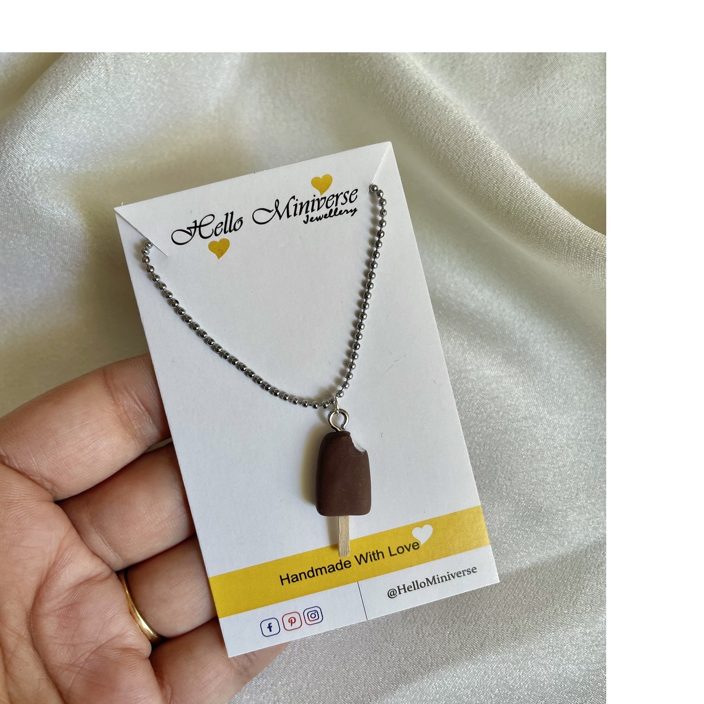 Miniature Chocobar Ice Cream Necklace