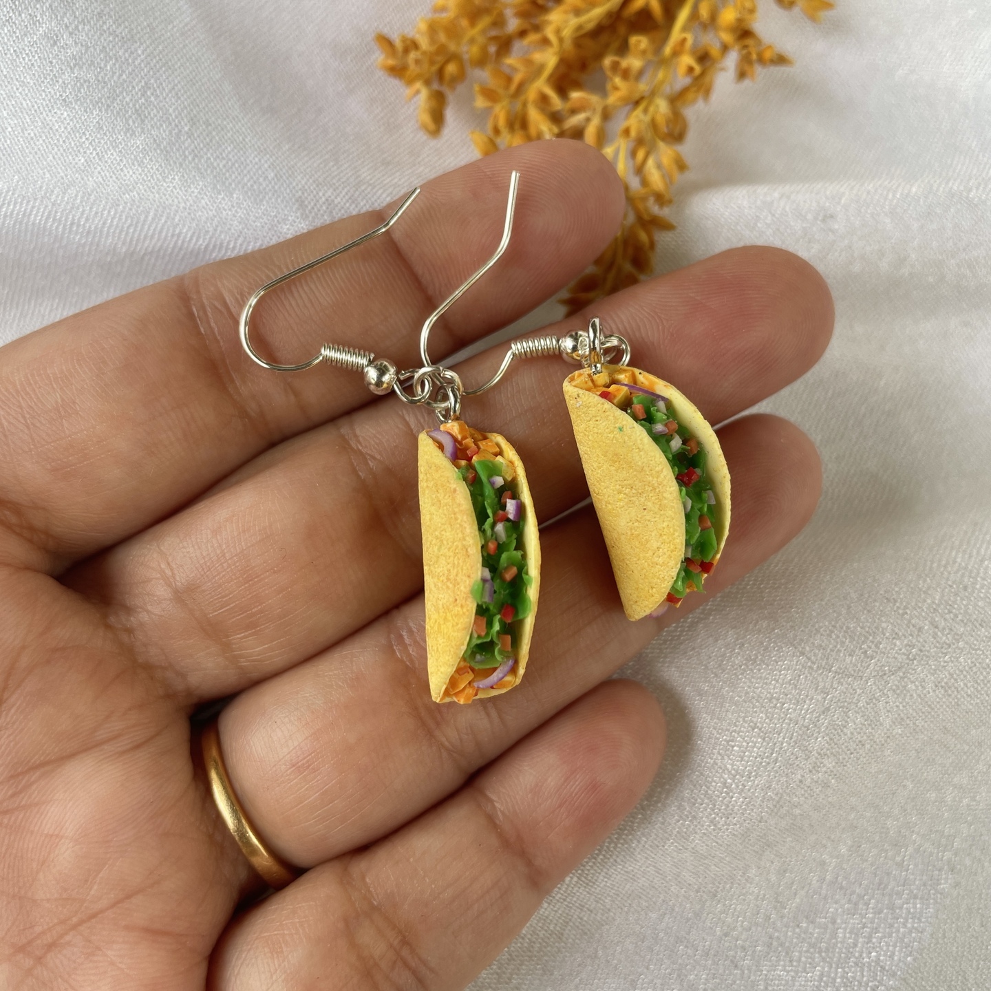 Miniature Taco Meal Earrings
