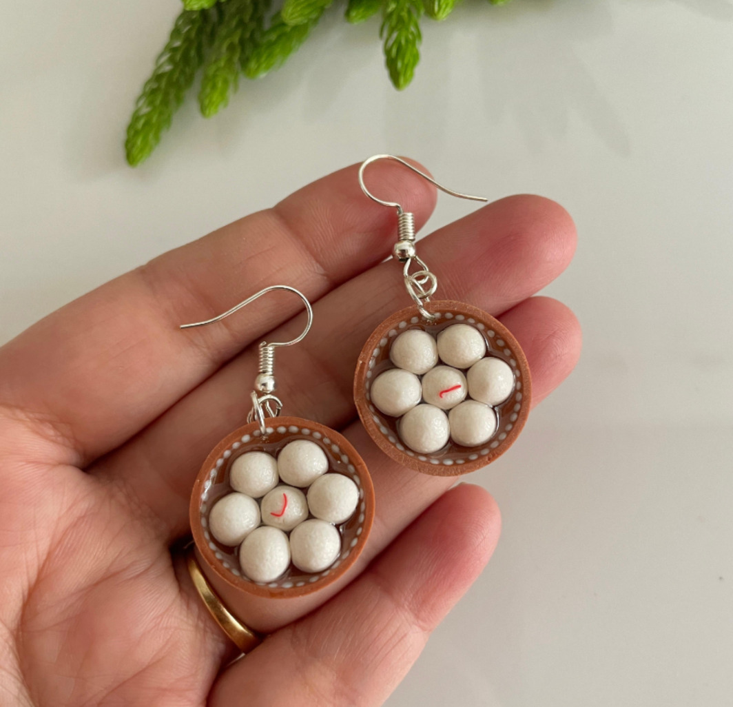Miniature Rasgulla Earrings