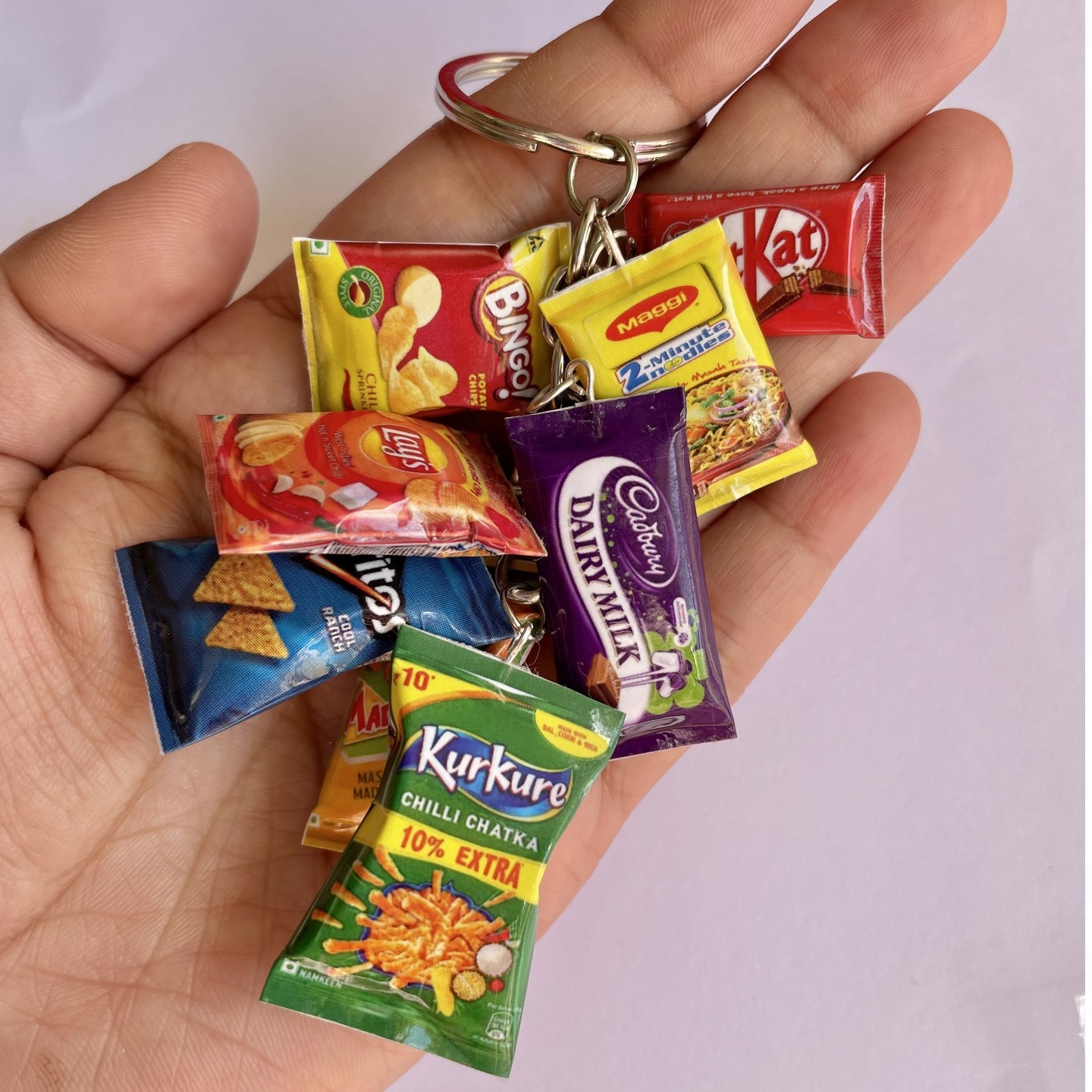 Miniature Snacks Combo Keychain
