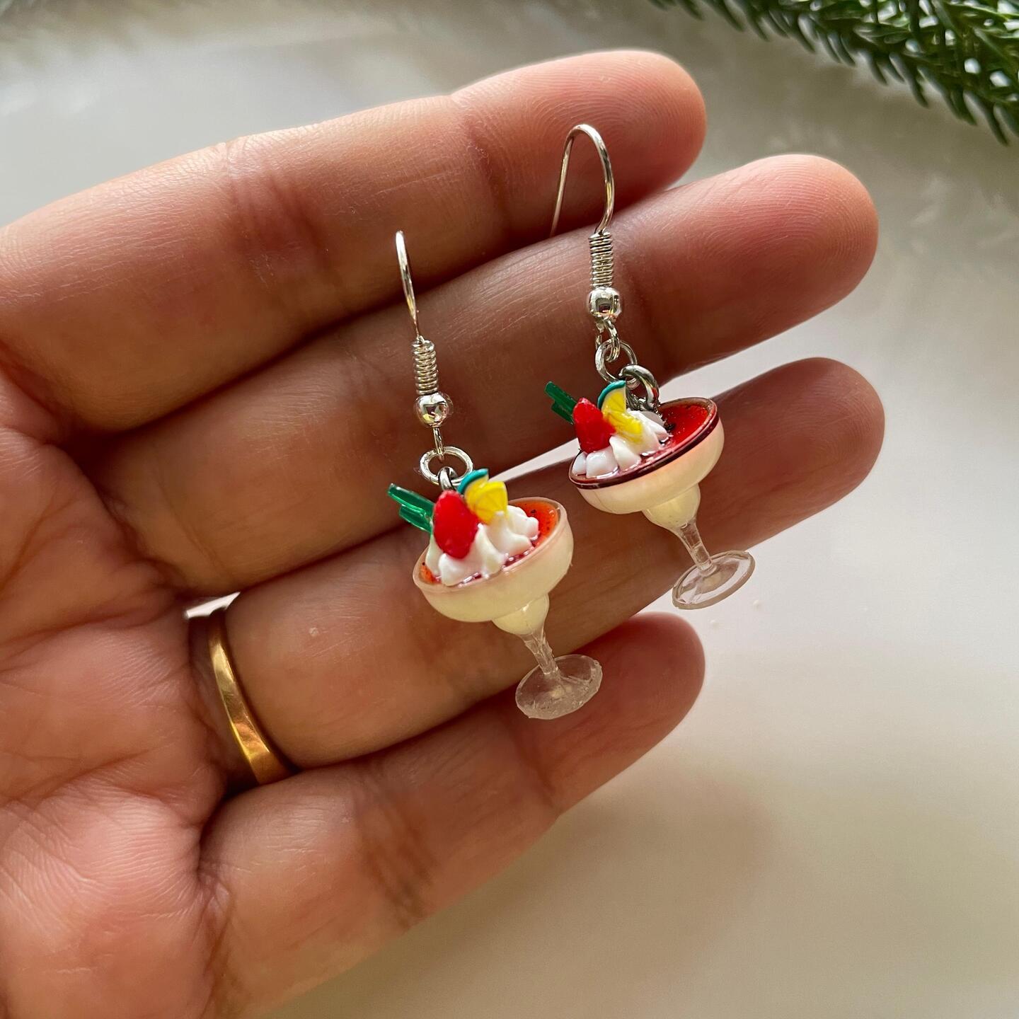 Miniature Ice Cream Bowl Earrings