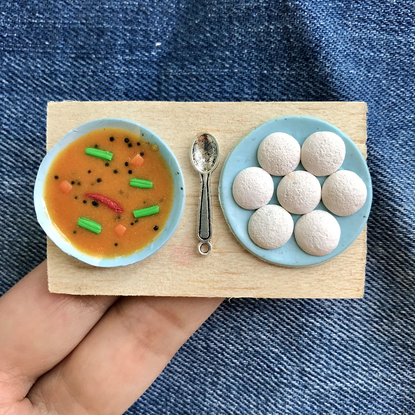 Mini Idli and Sambhar Fridge Magnet