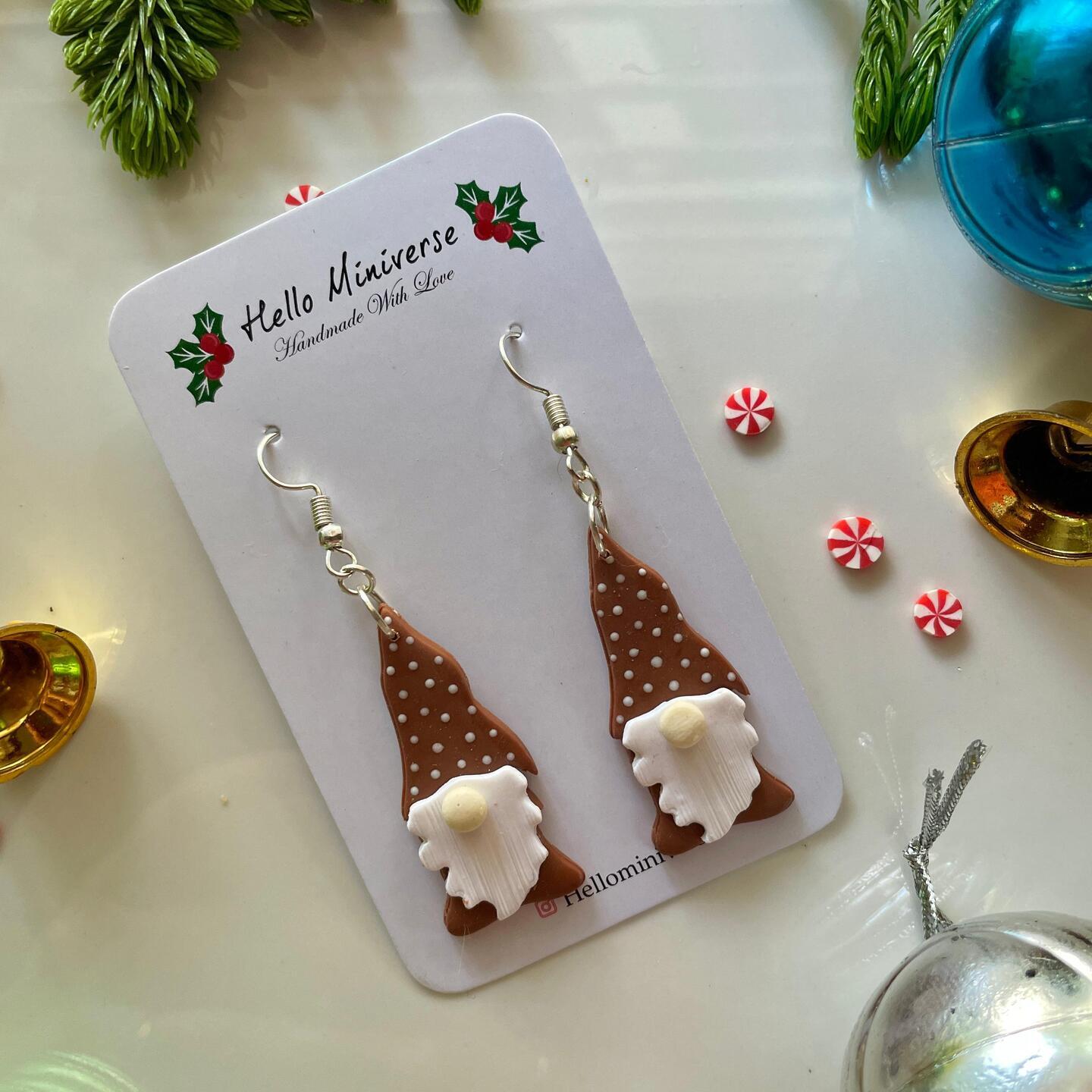 Miniature Gnome Earrings