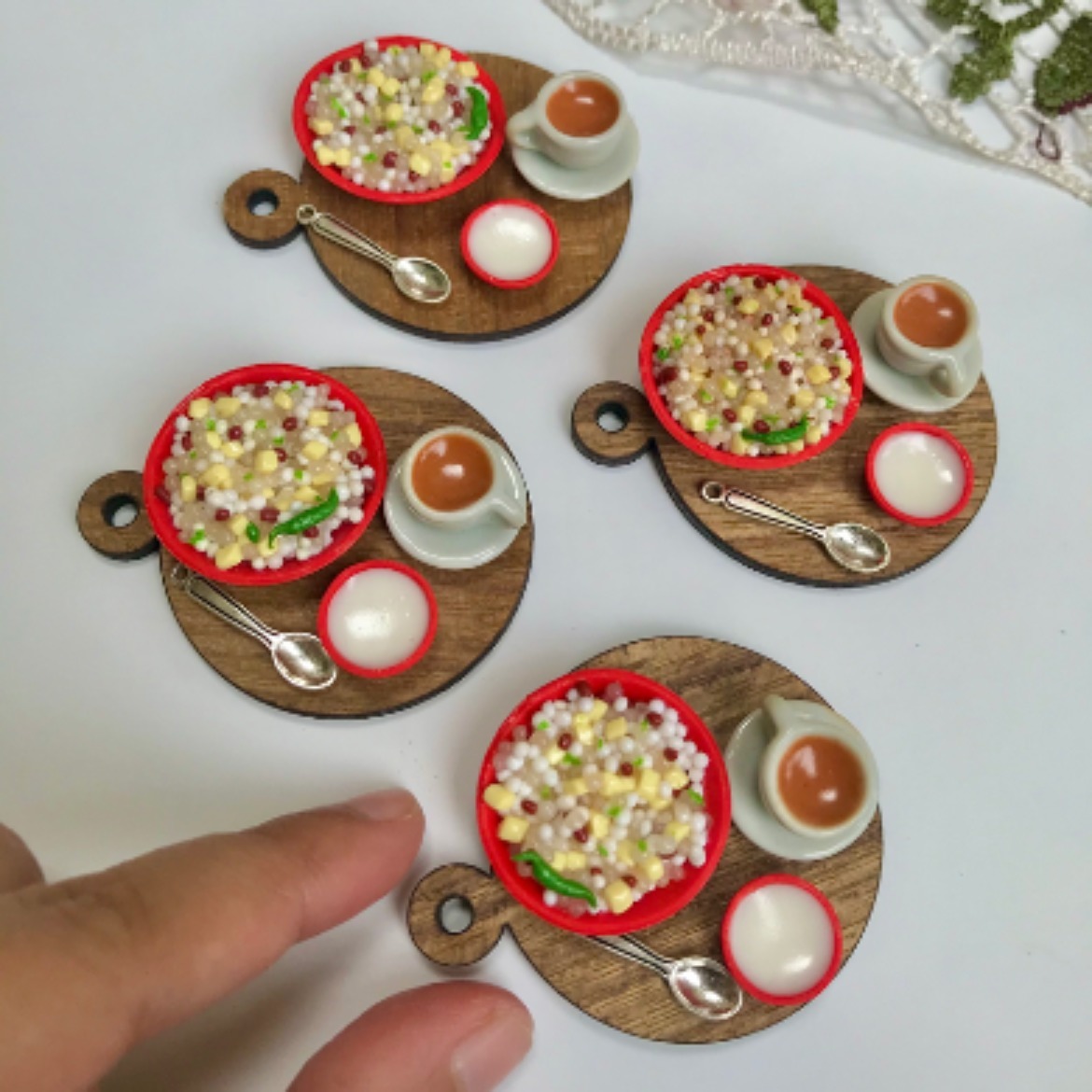 Miniature Sabudana Khichadi Fridge Magnet