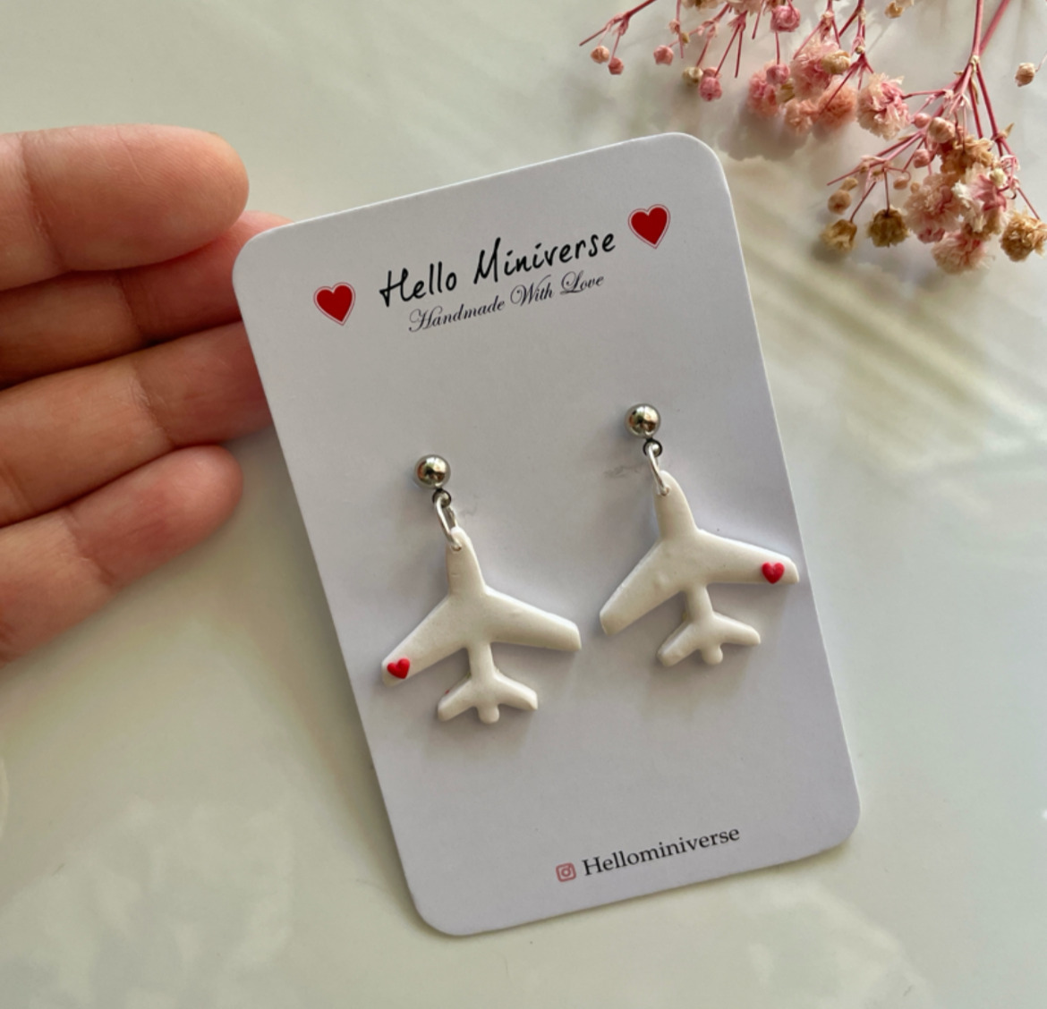 Miniature Aeroplane Earrings