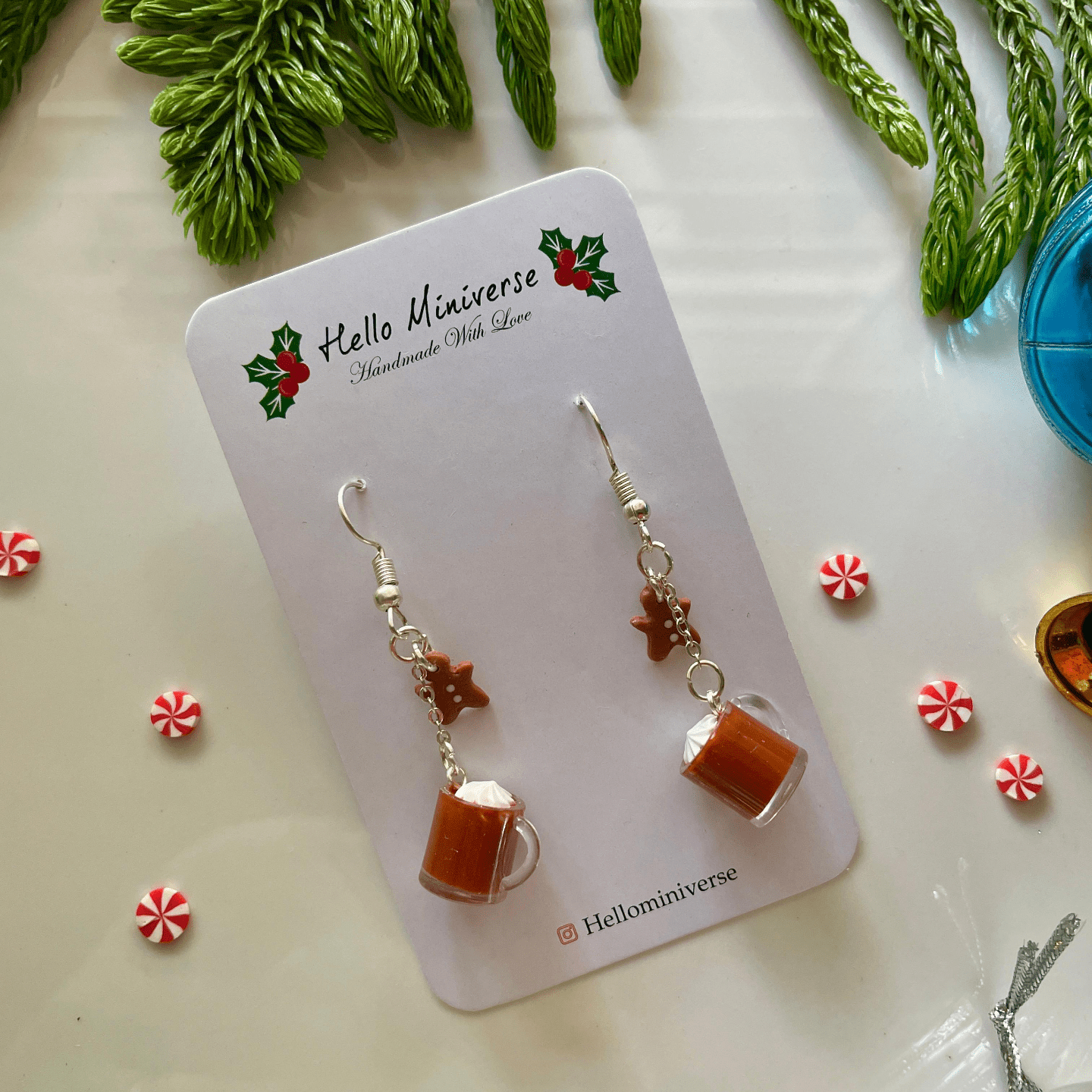 Miniature Christmas Special Coffee Earrings