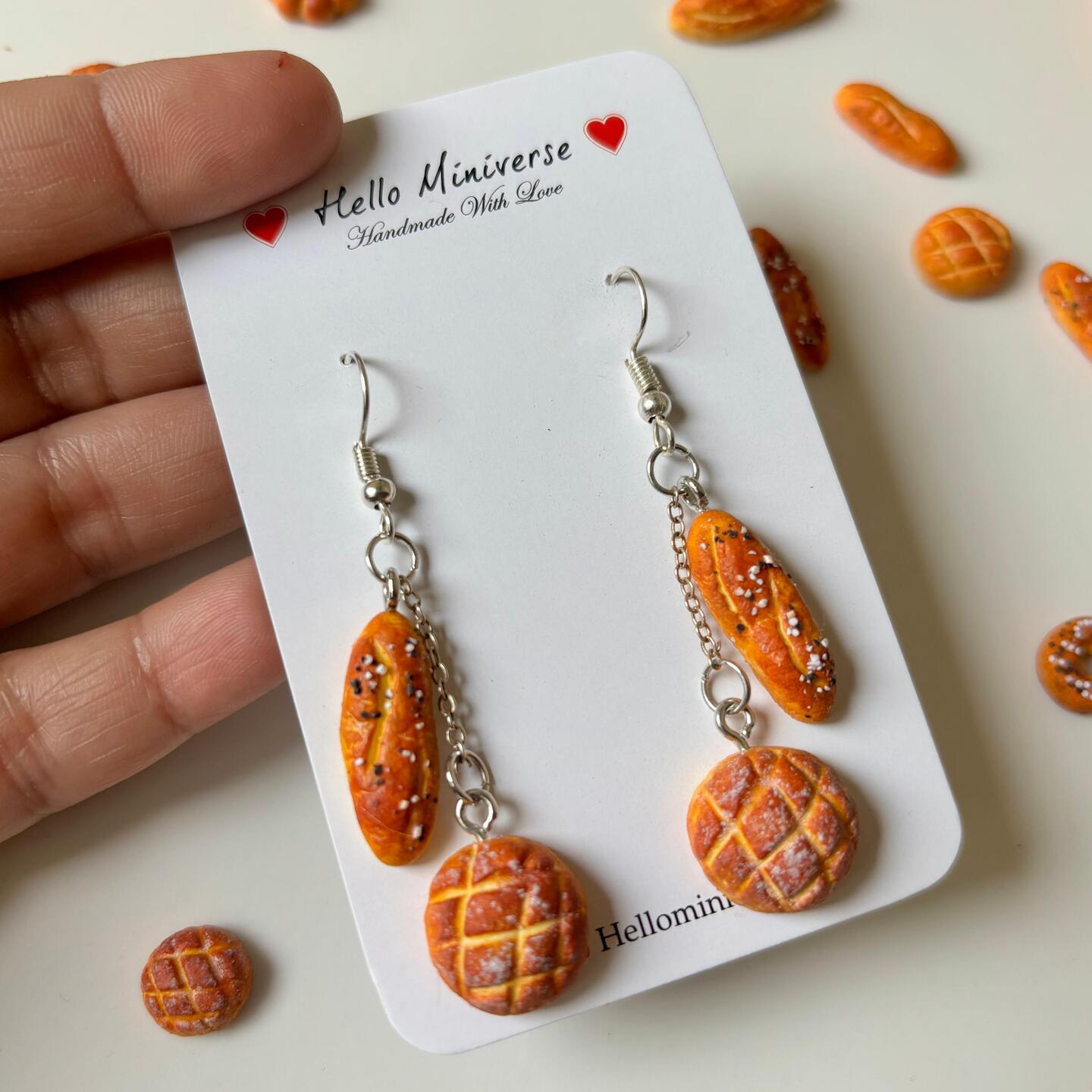 Mini Bread Basket Earrings