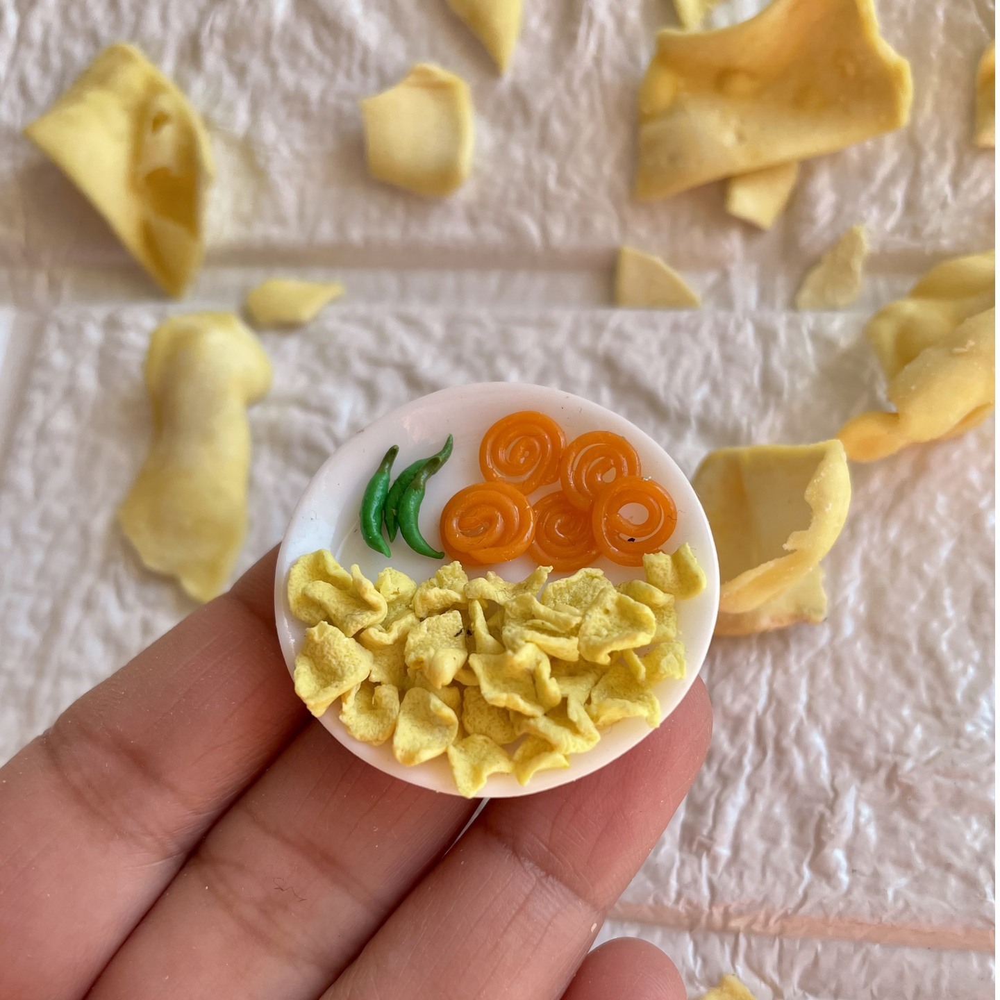 Miniature Gathiya Jalebi Fridge Magnet