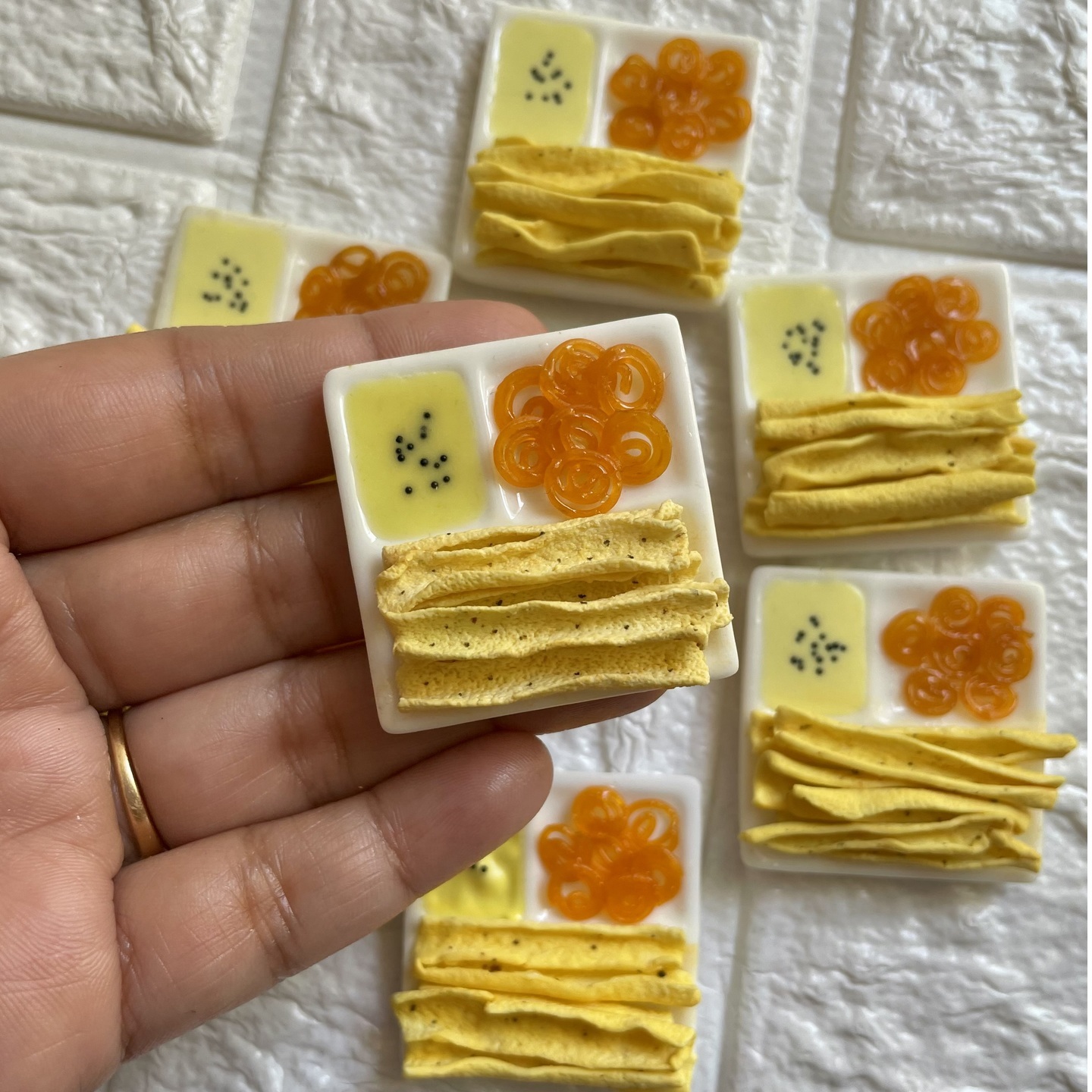 Miniature Fafda Jalebi Fridge Magnet