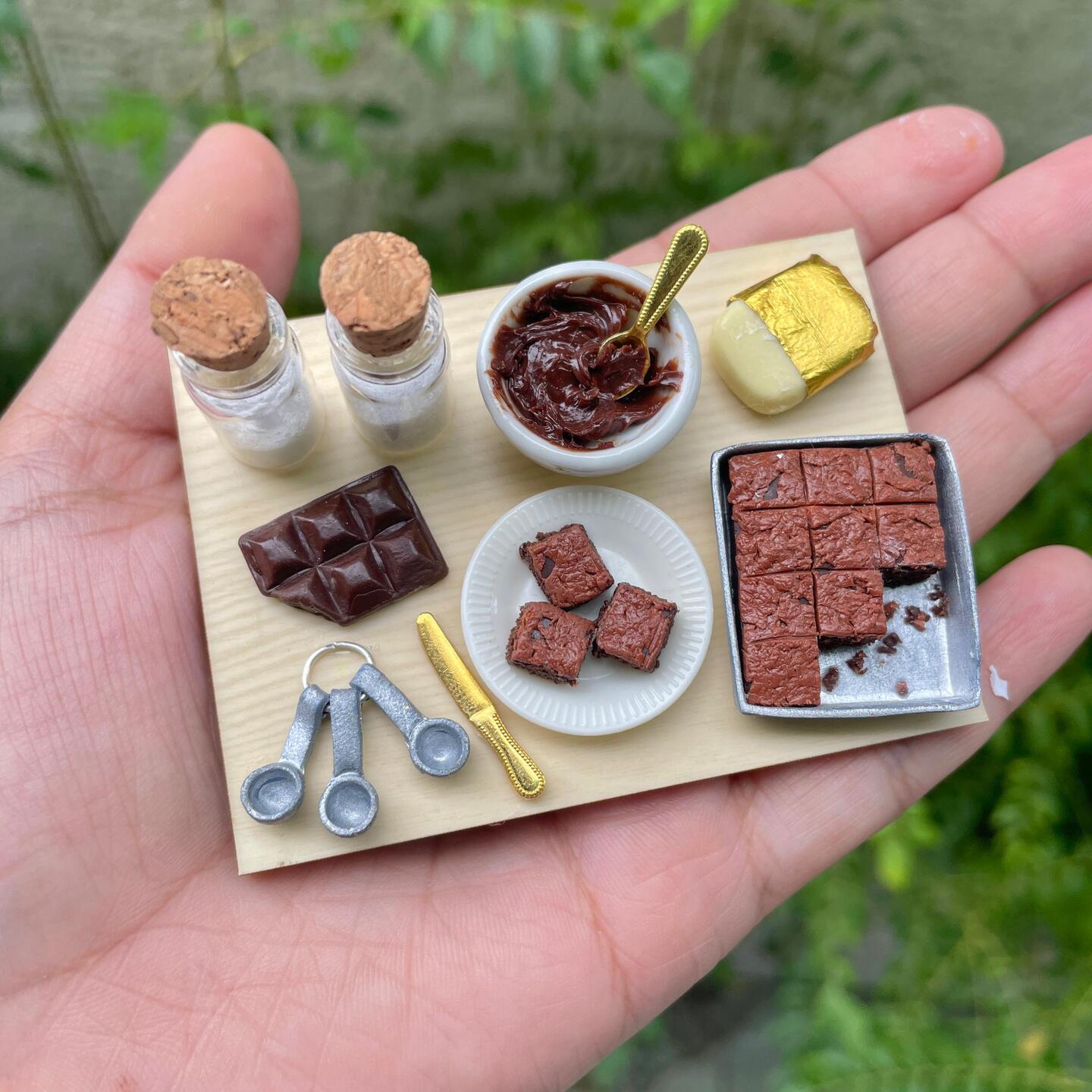 Miniature Chocolate Brownie Fridge Magnet