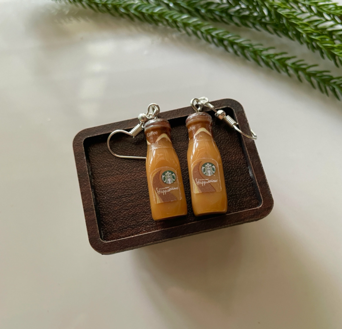 Miniature Starbucks Chocolate Shake Earrings 