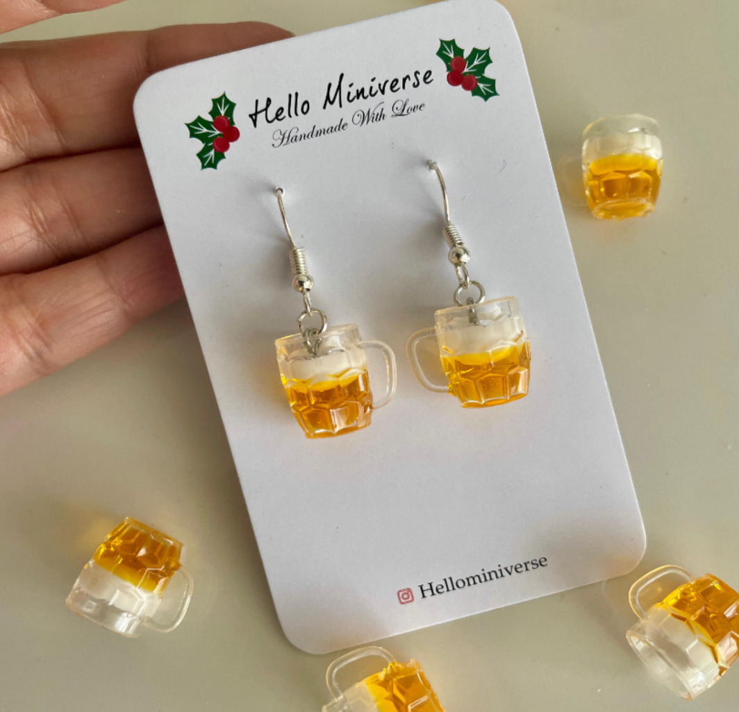 Miniature Beer Glass Earrings