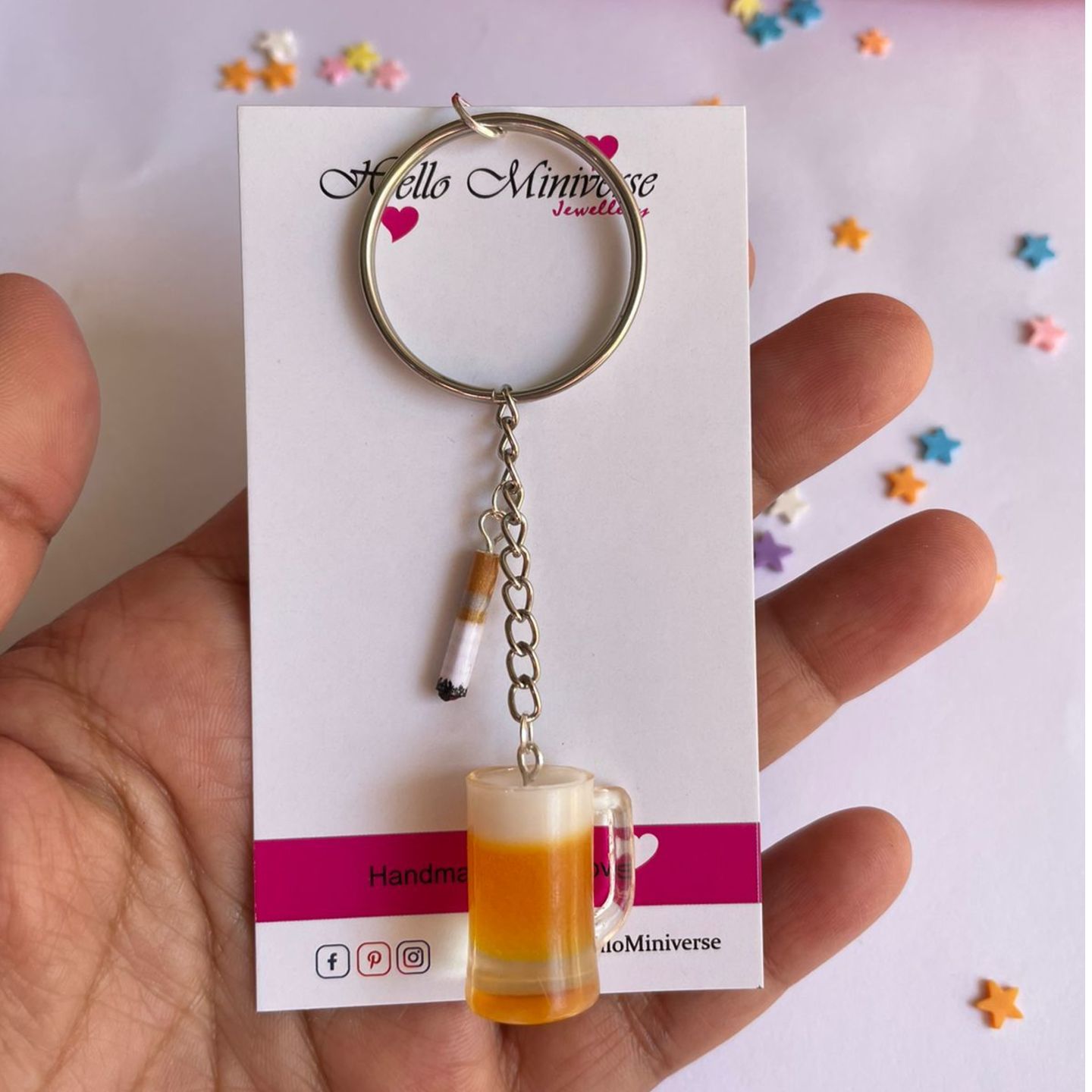 Miniature Beer Keychain