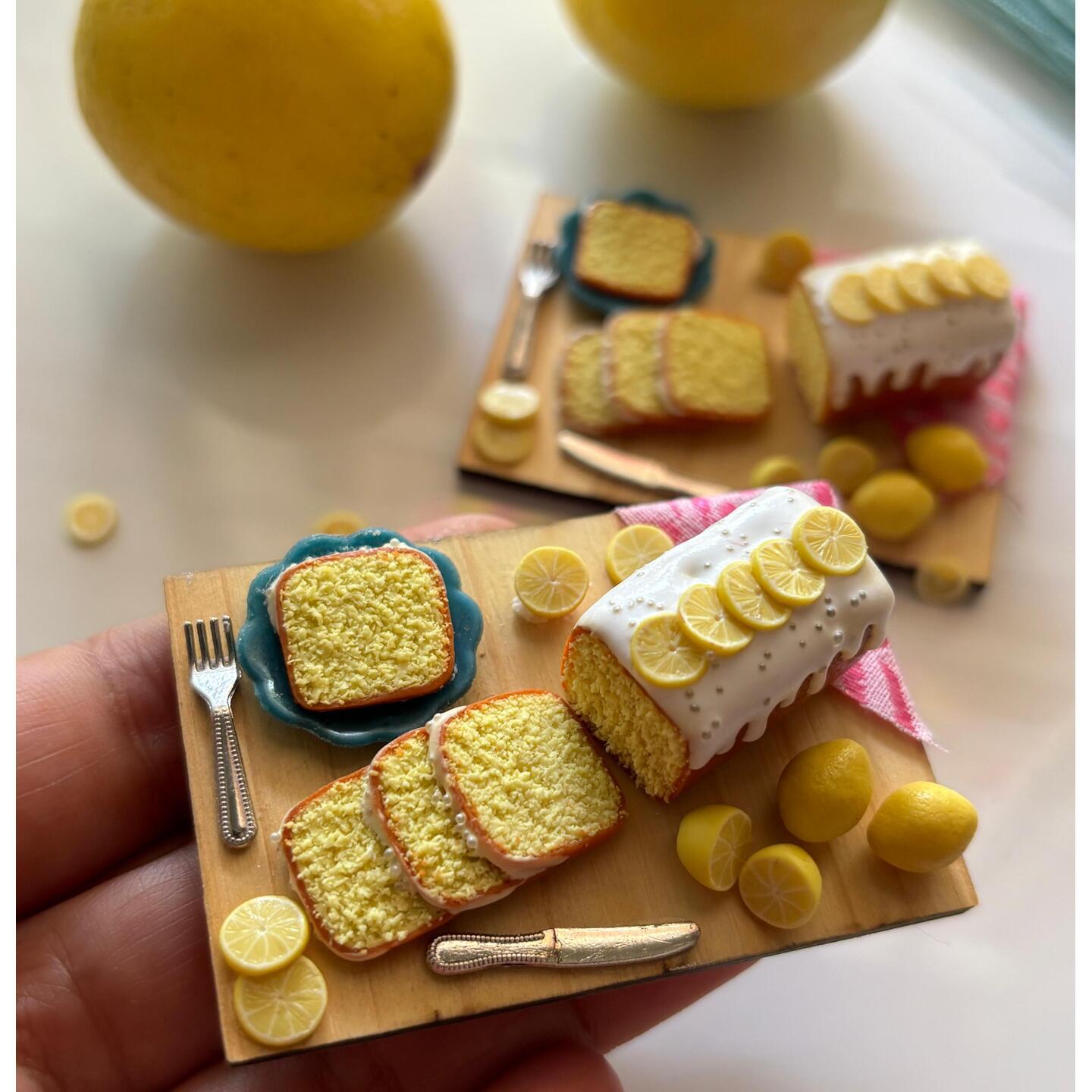 Miniature Lemon Cake Fridge Magnet