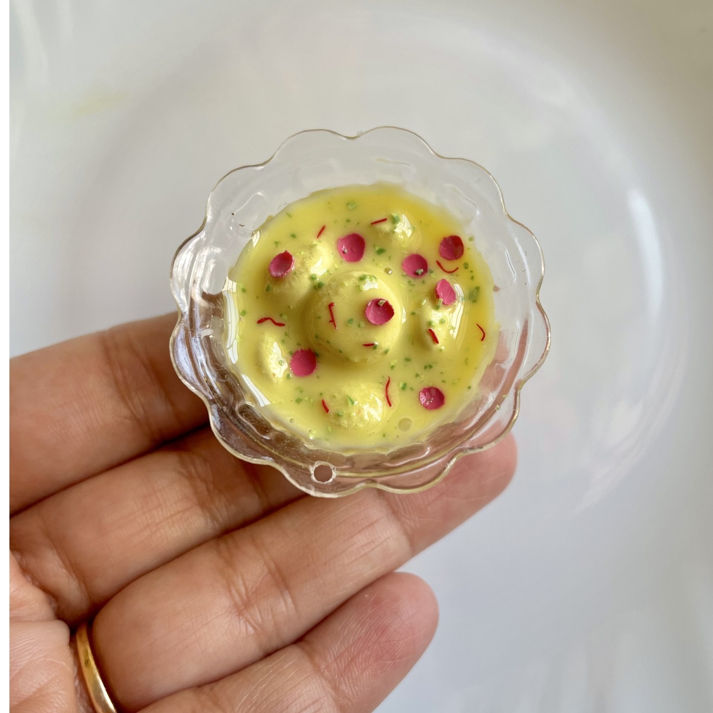 Miniature Rasmalai Fridge Magnet