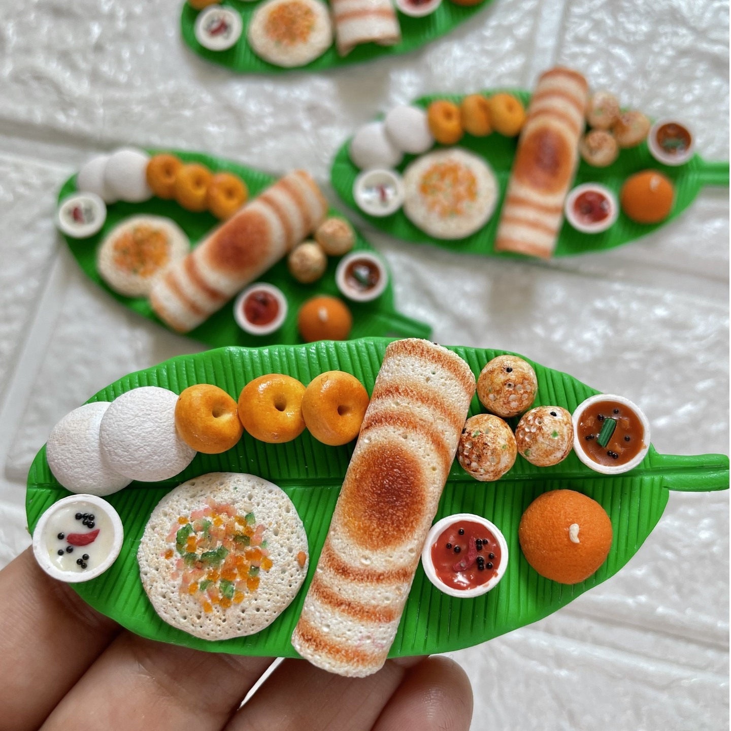Miniature South Indian Breakfast Fridge Magnet