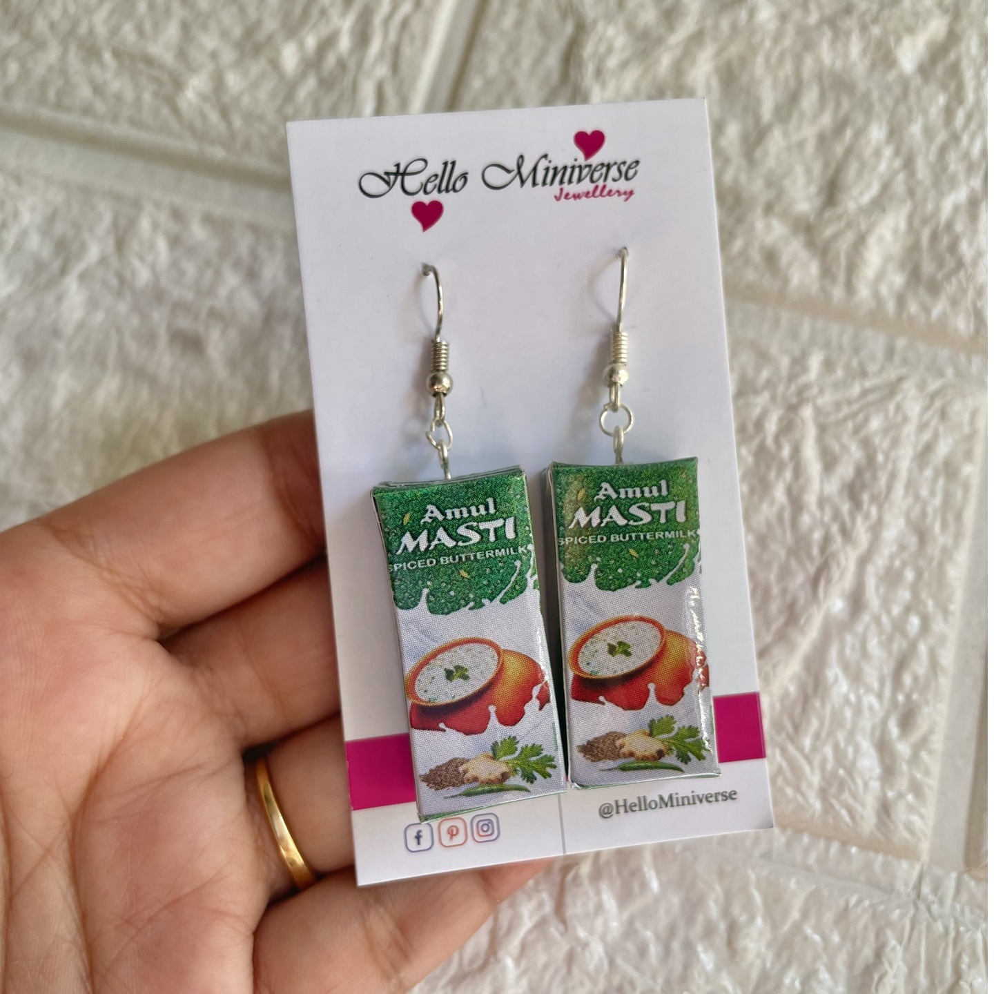 Miniature Amul Masti Buttermilk Earrings