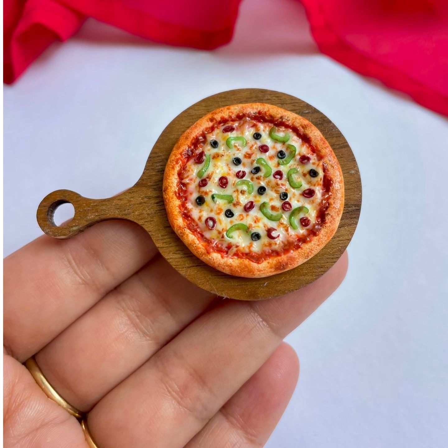 Miniature Pizza Fridge Magnet