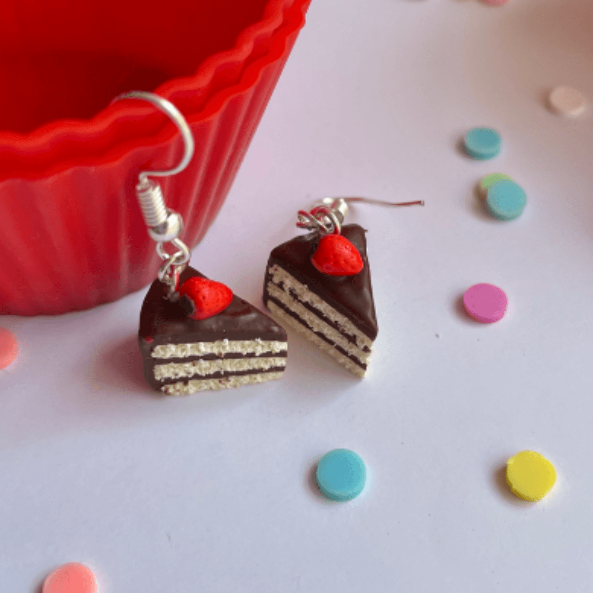 Miniature Chocolate Pastry Earrings