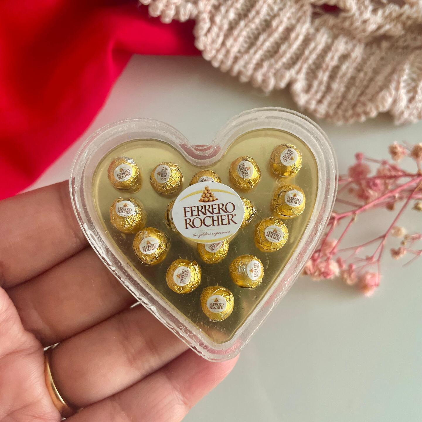 Miniature Heart Shape Ferrero Rocher Magnet