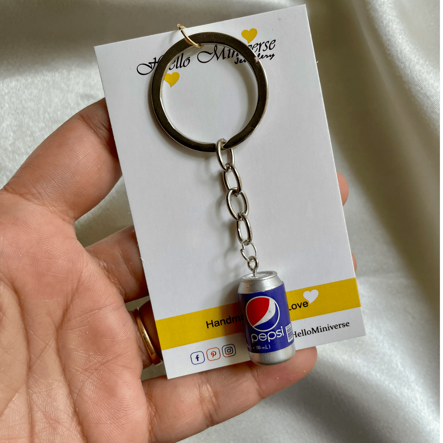 Miniature Pepsi Can Keychain