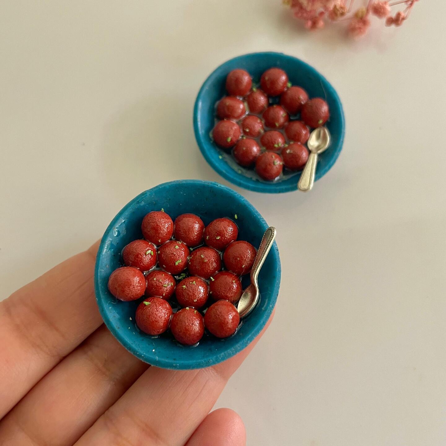 Miniature Gulabjamun Fridge Magnet
