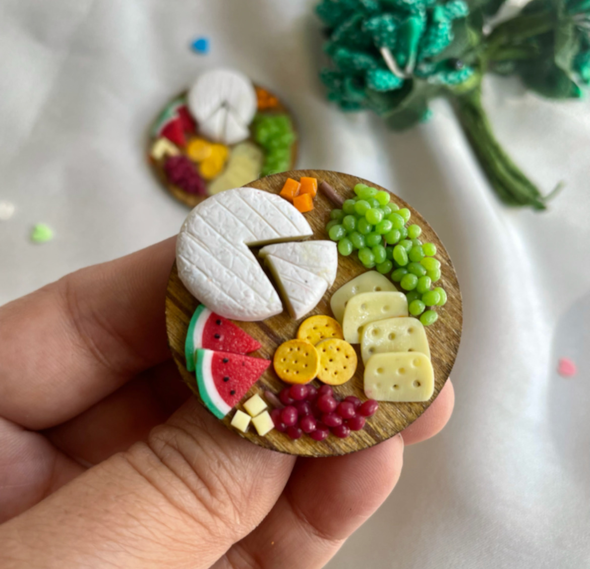 Miniature Cheese Platter Fridge Magnet 