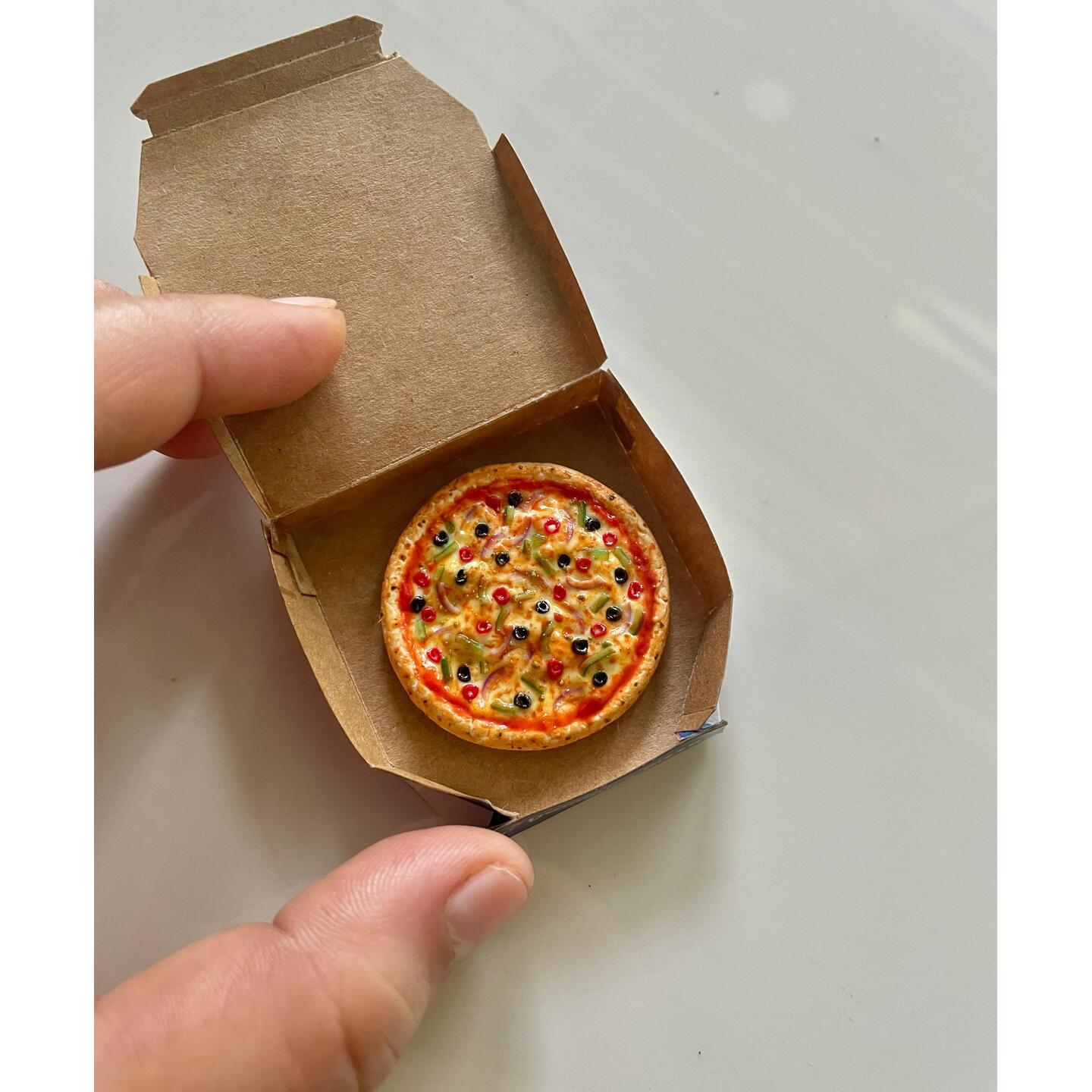 Miniature Dominos Pizza Magnet