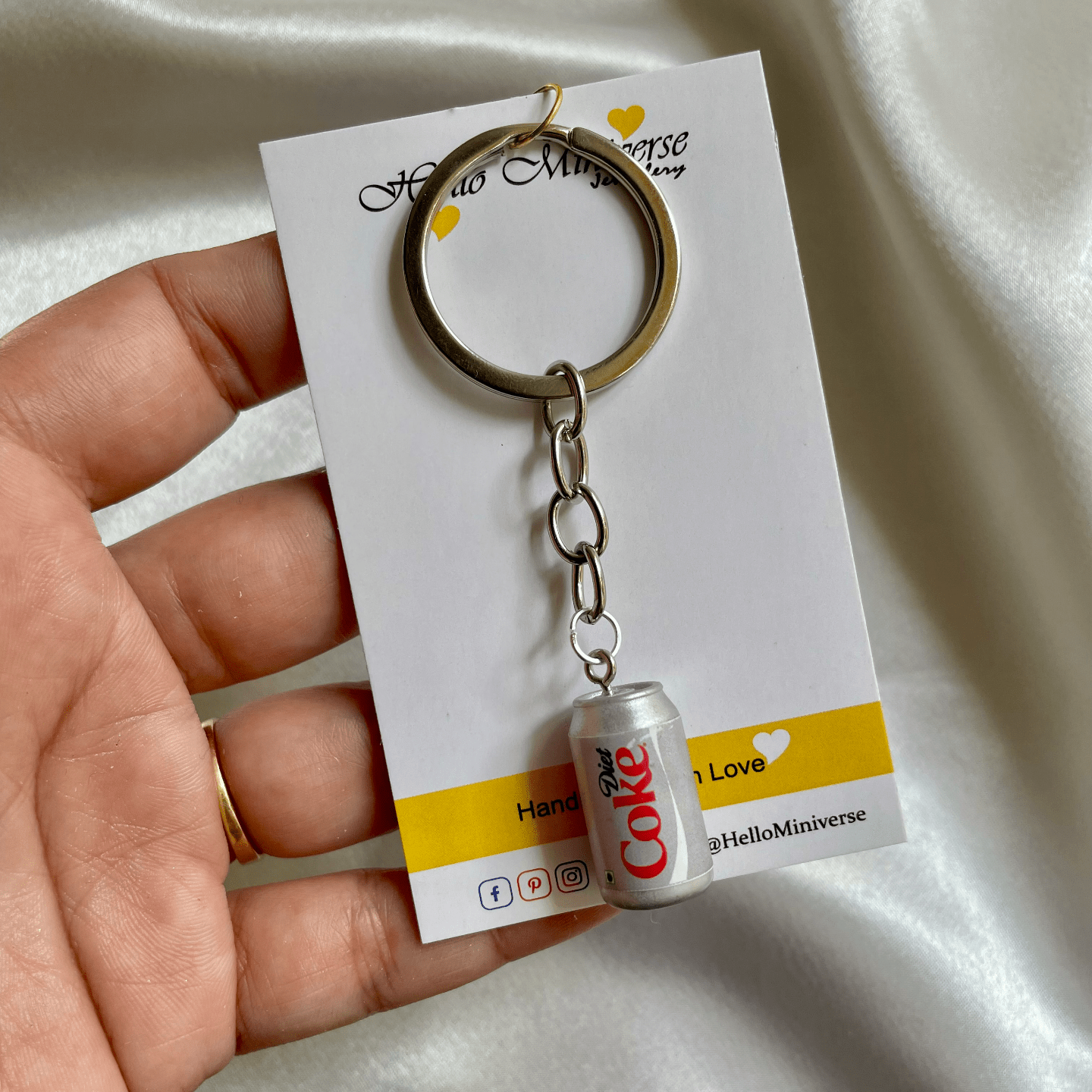 Miniature Coke Can  Keychain 