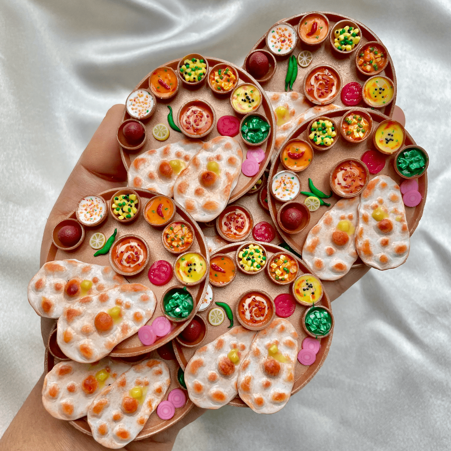 Miniature North Indian Thali Fridge Magnet