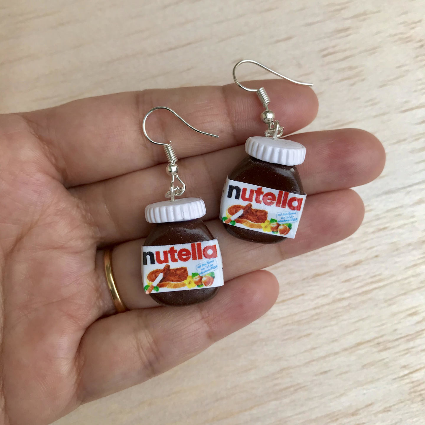 Miniature Nutella Earrings