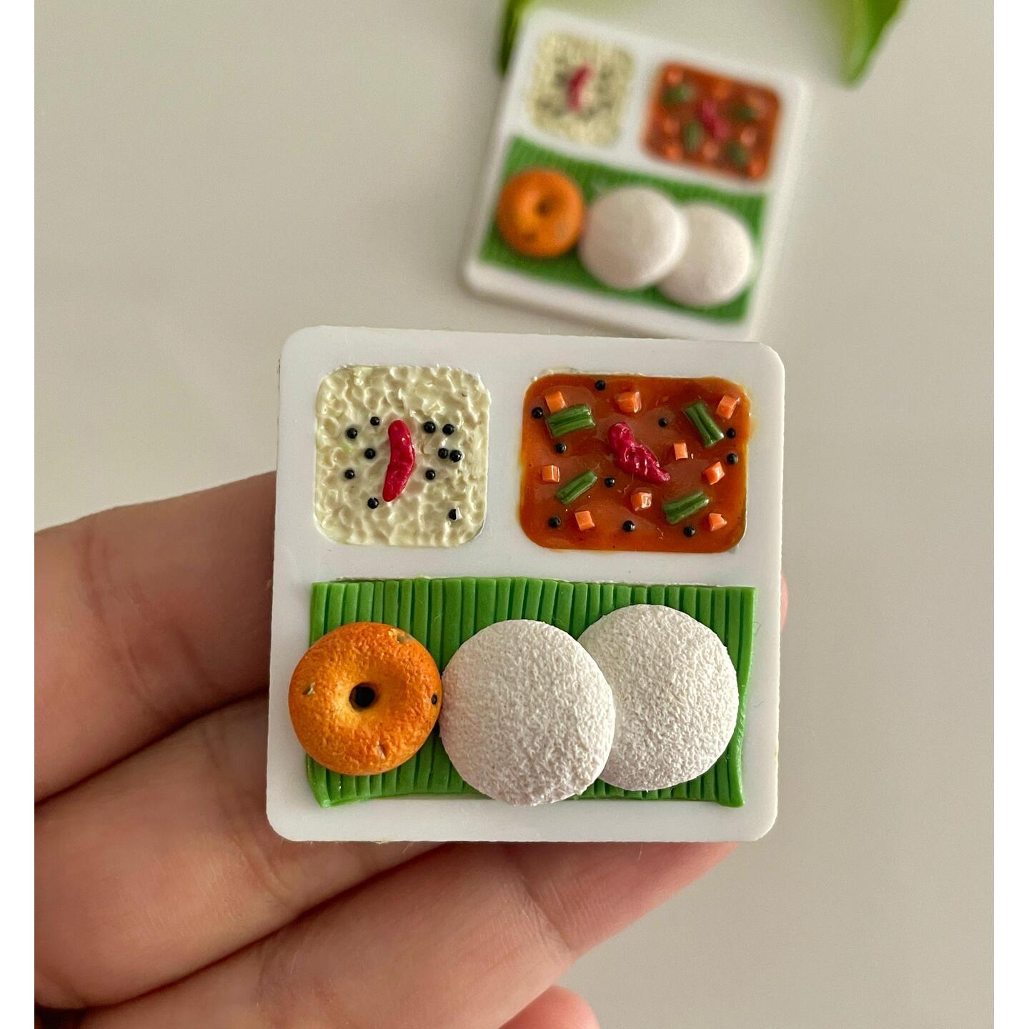 Miniature Idli Sambhar Fridge Magnet
