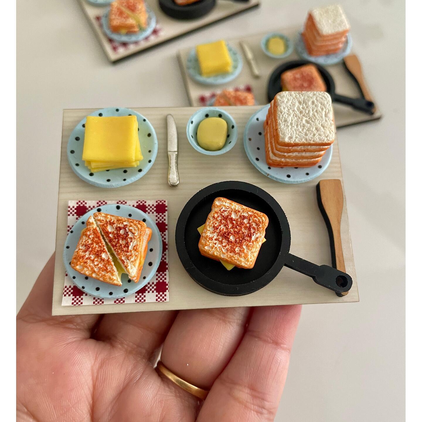 Miniature Cheese Sandwich Fridge Magnet