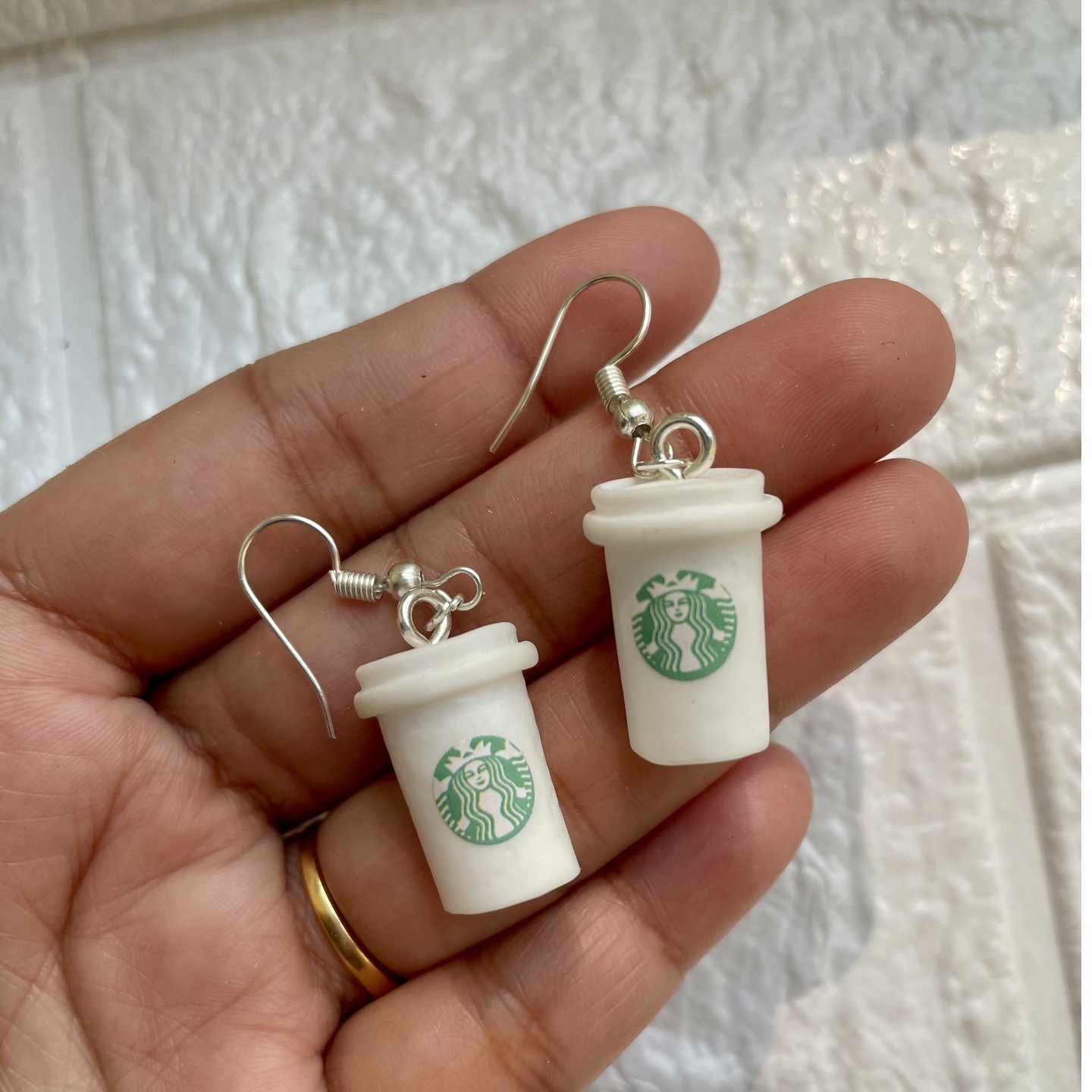 Miniature Starbucks Cold Coffee Earrings