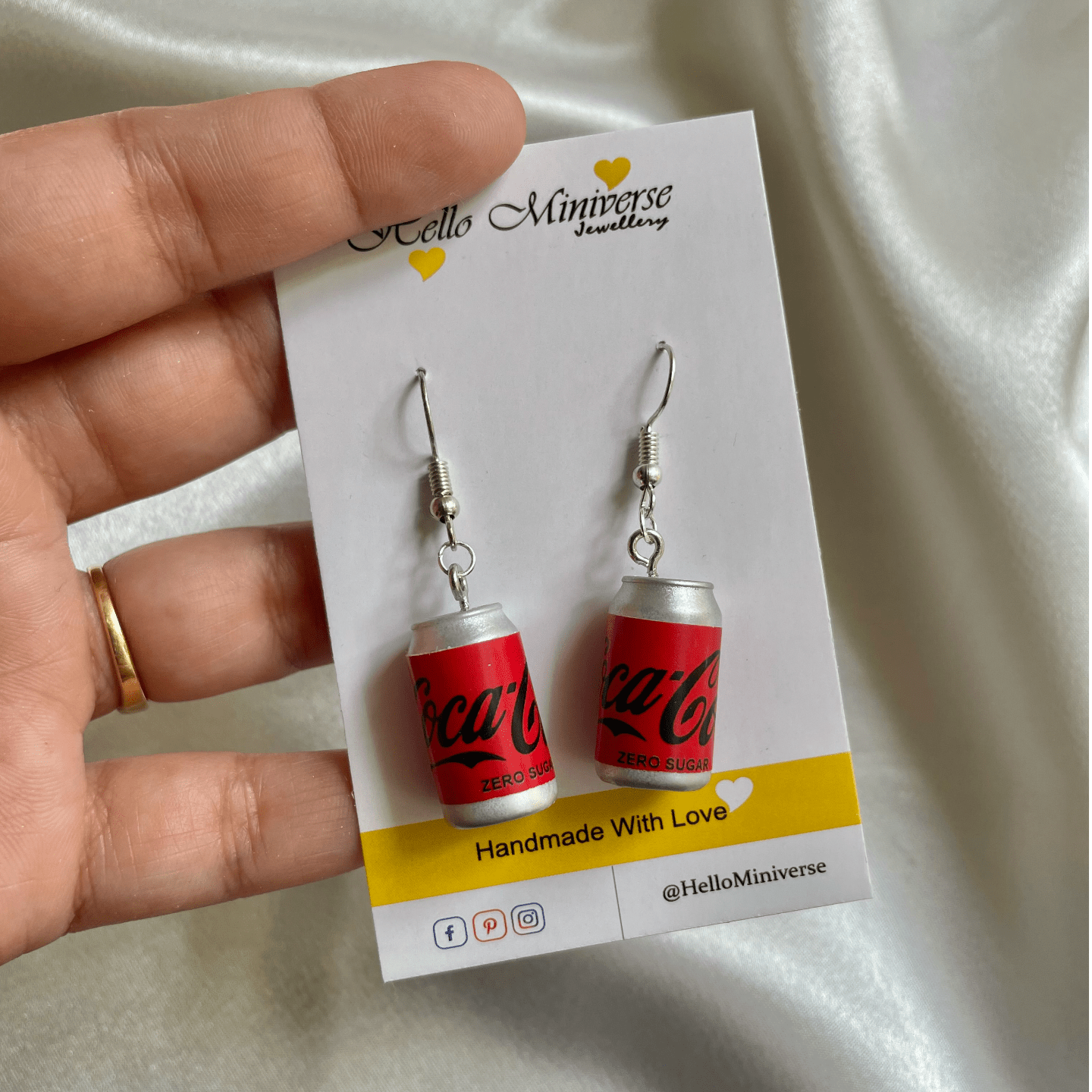 Miniature Coca-Cola Can Earrings