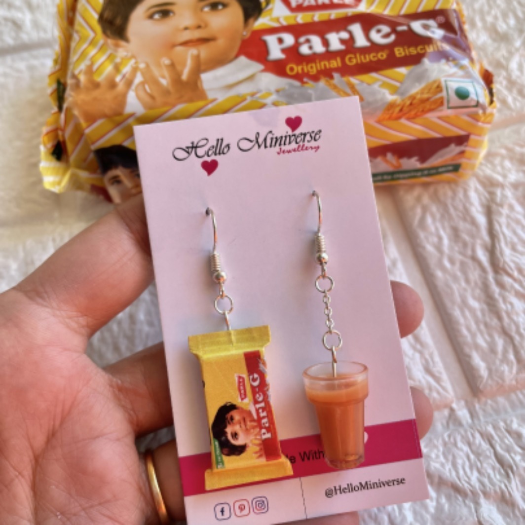 Miniature Chai Parle -G Earrings
